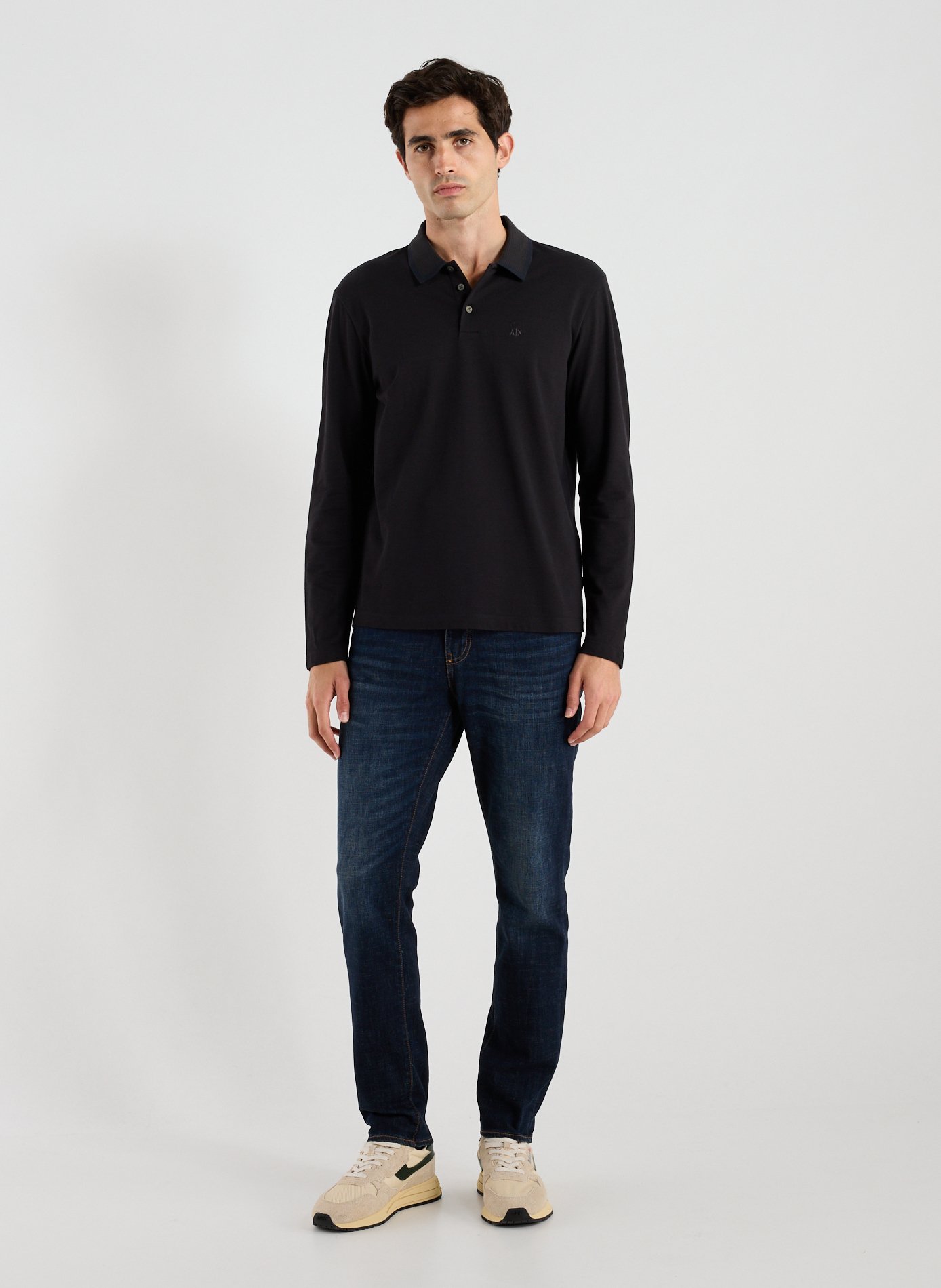 Five-pocket cotton blend jeans ARMANI EXCHANGE Blue