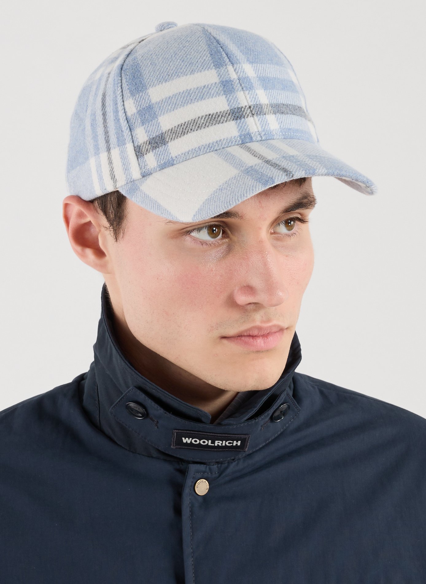 Checkered wool blend cap WOOLRICH Multicolour