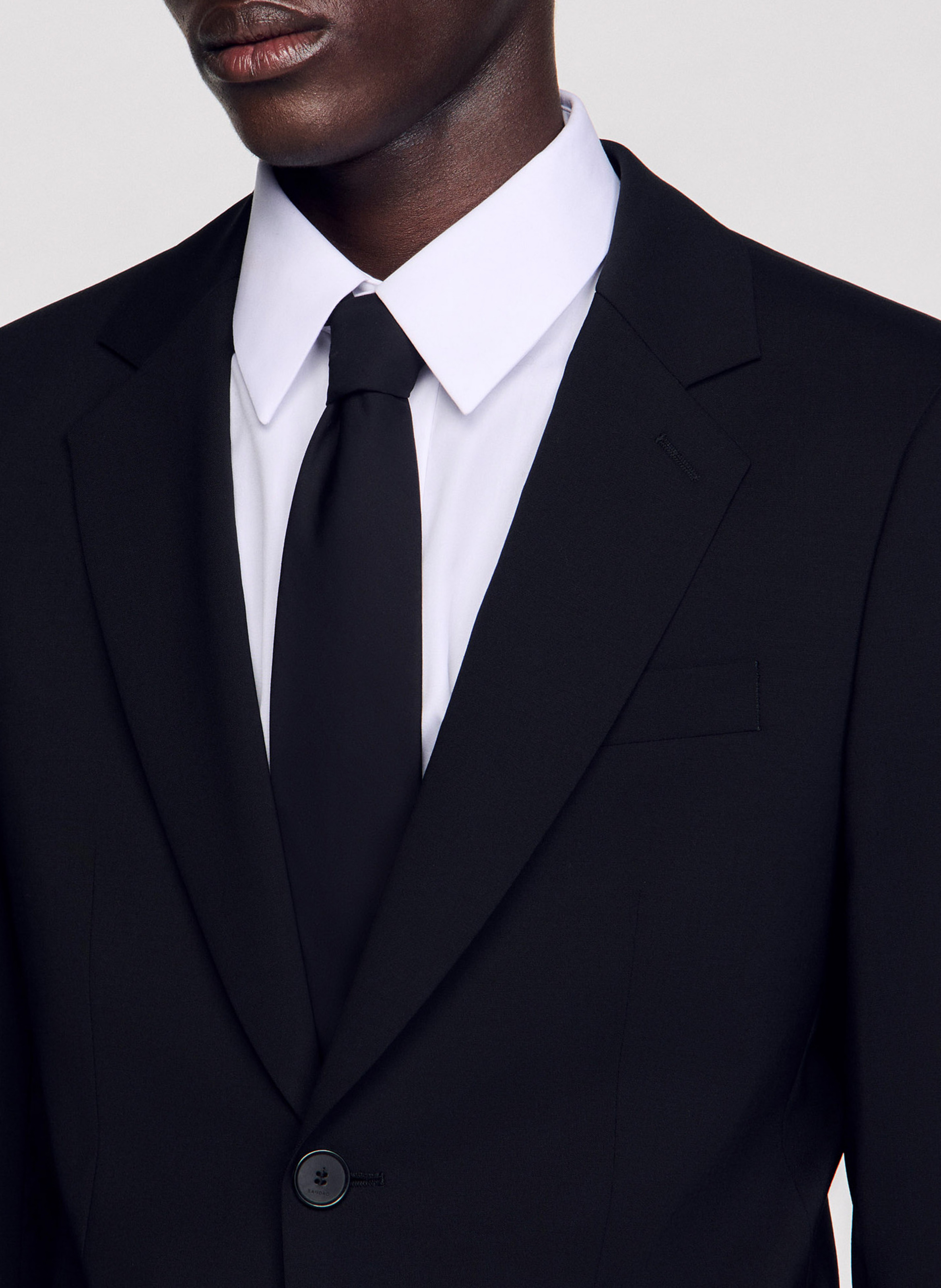 Veste de tailleur en laine mélangée SANDRO Noir