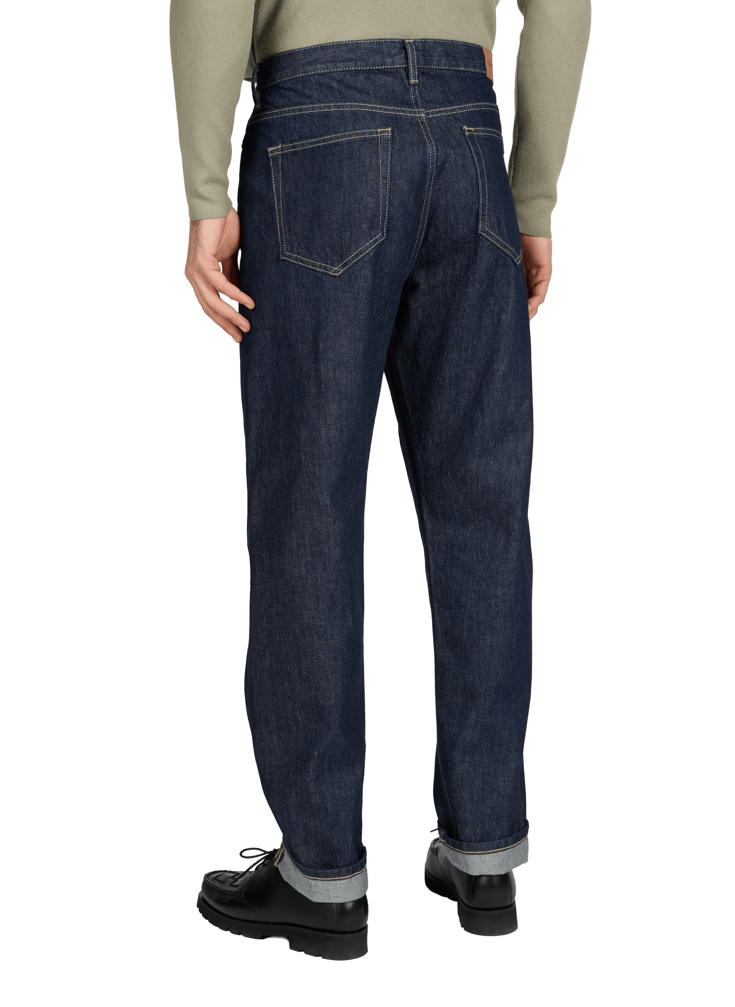 Jeans droit brut en coton biologique SAMSOE SAMSOE Bleu