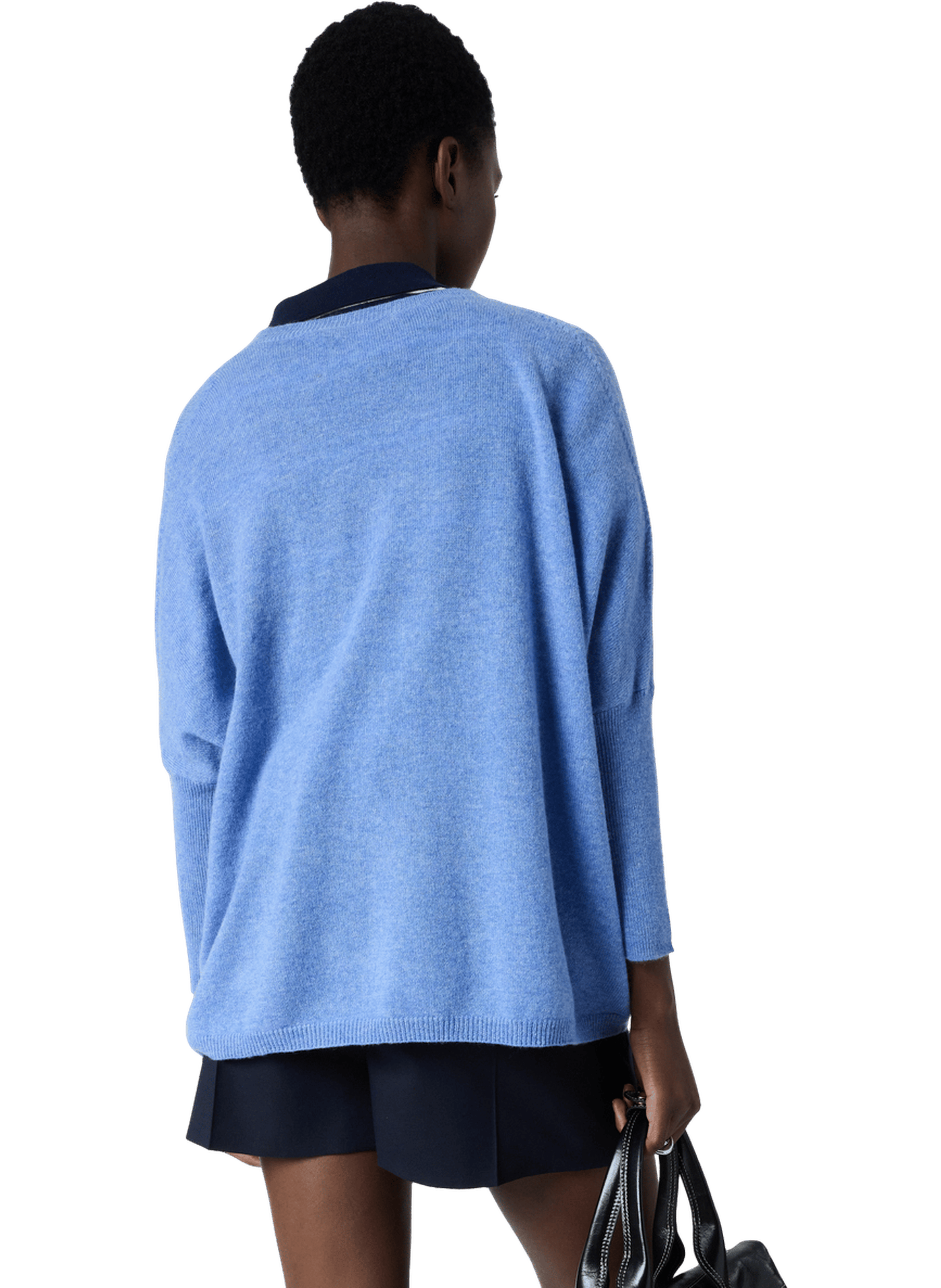 Pull ample à col v en cachemire - lenae GERARD DAREL Bleu