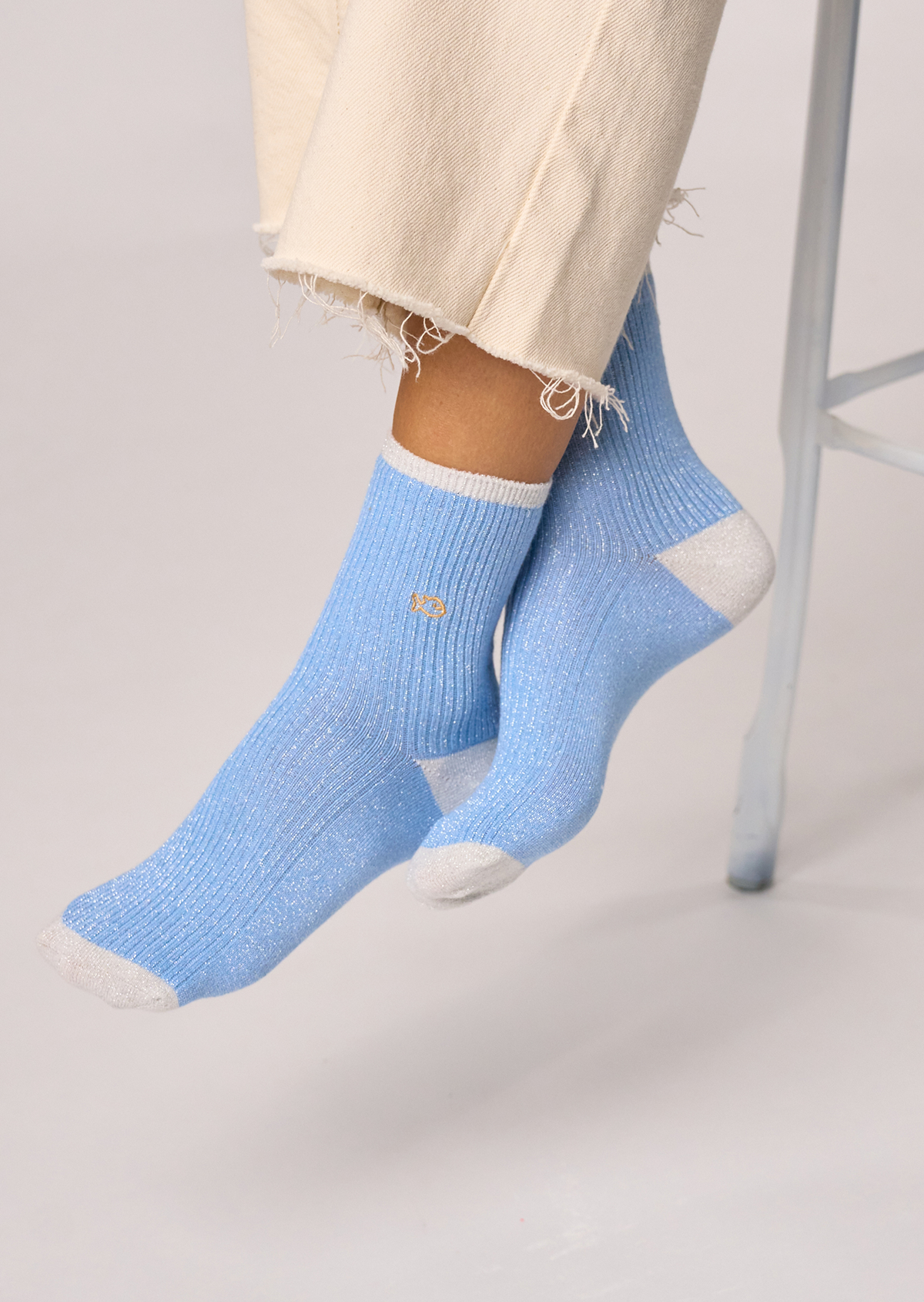 Chaussettes en coton peigné vintage BILLYBELT Bleu