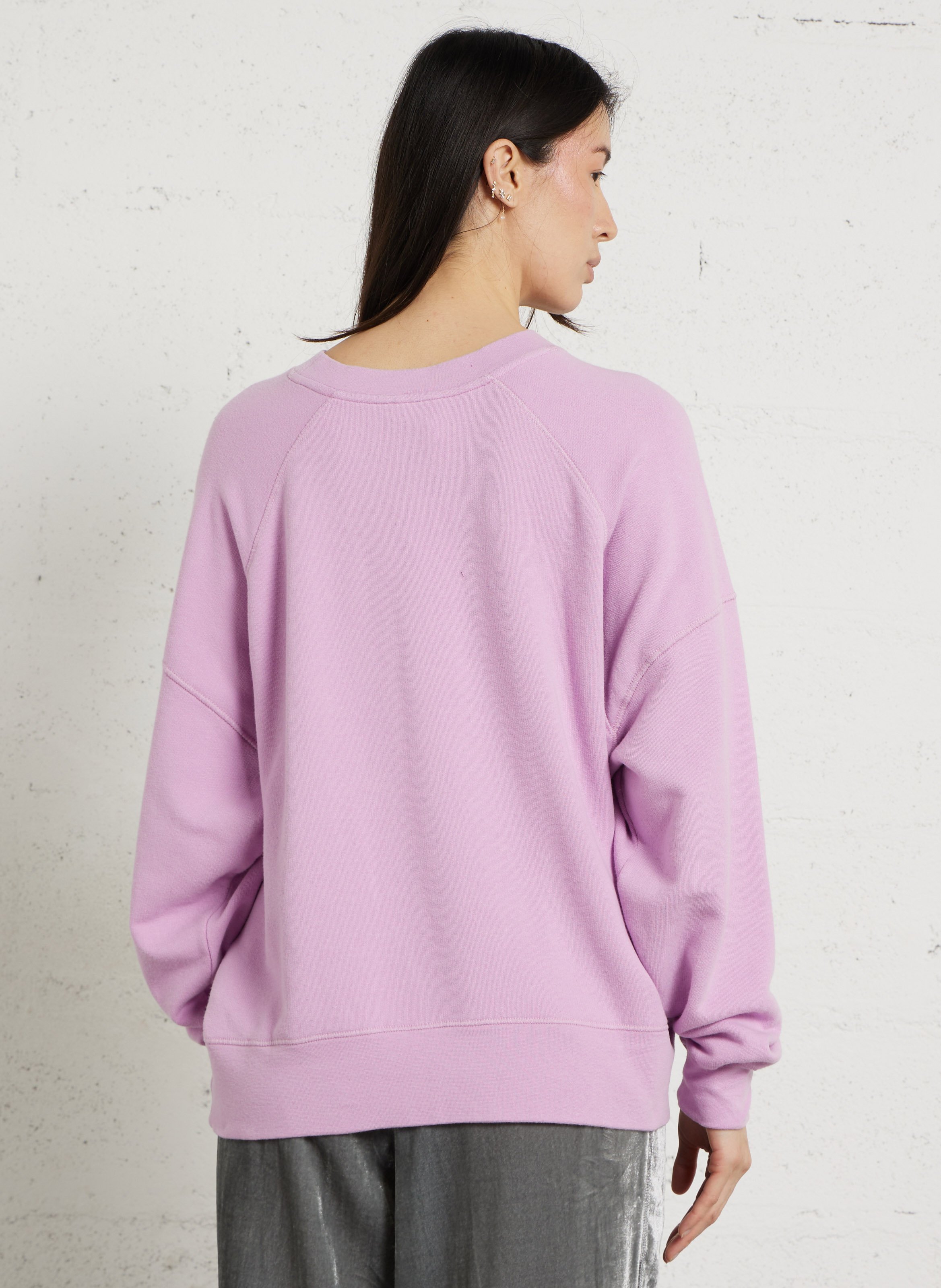 Sweat oversize col rond en coton mélangé atubay AMERICAN VINTAGE Rose