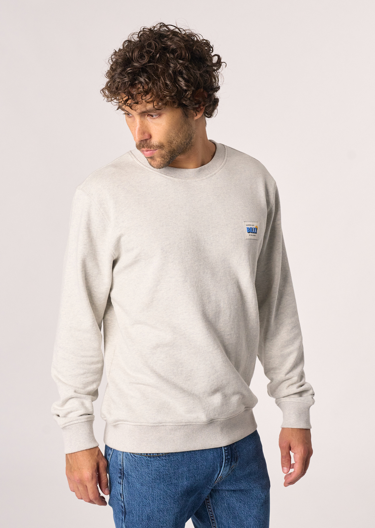 Sweatshirt vintage en coton biologique BILLYBELT Gris