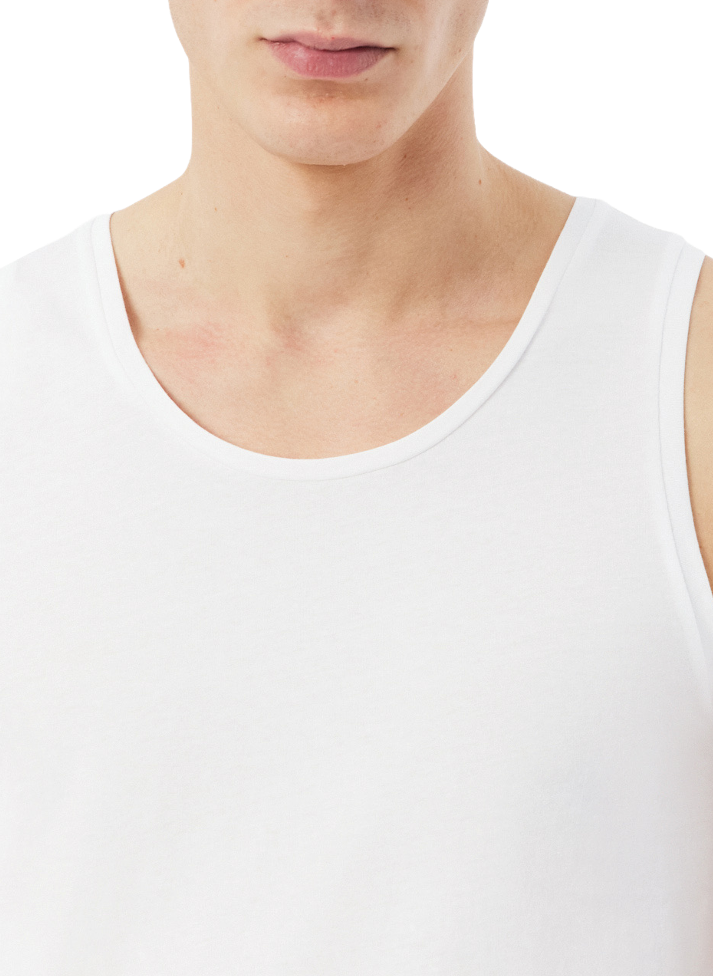 Set of 3 cotton tank tops LACOSTE White