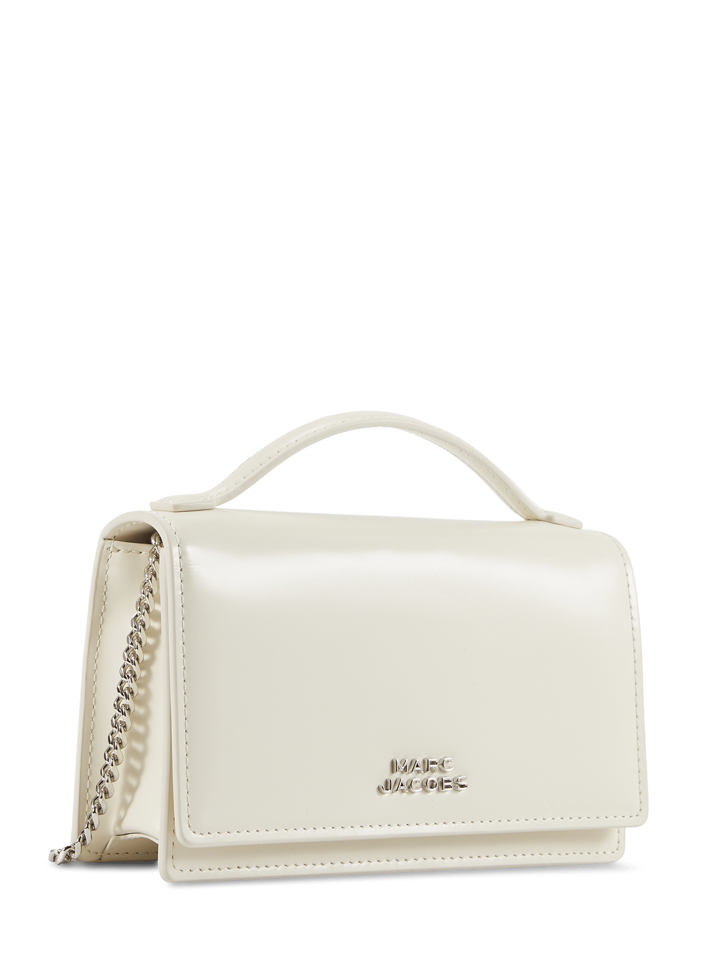 Borsa a tracolla mini Mirror in pelle verniciata MARC JACOBS Beige