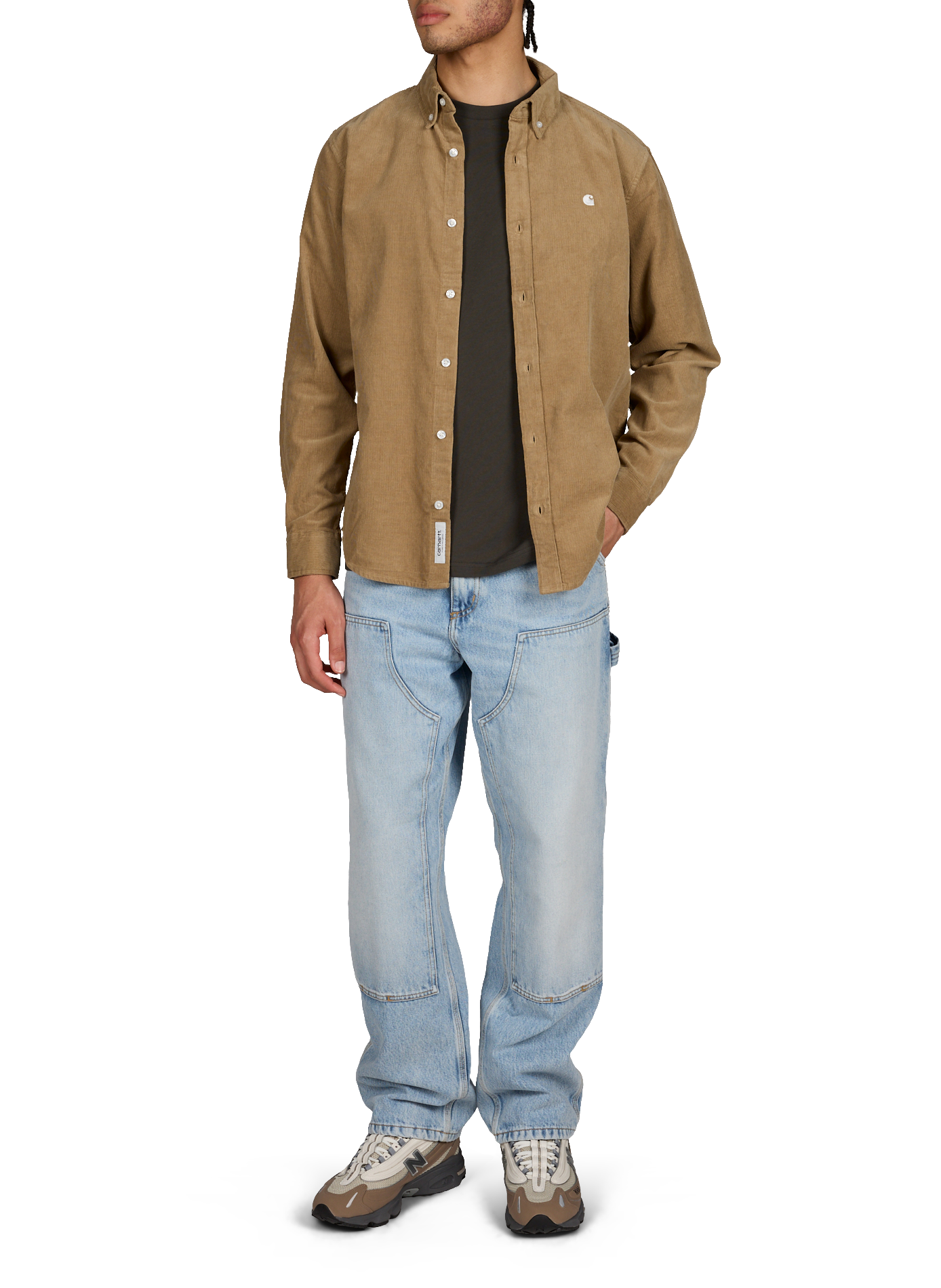 Chemise droit en velours côtelé CARHARTT WIP Beige