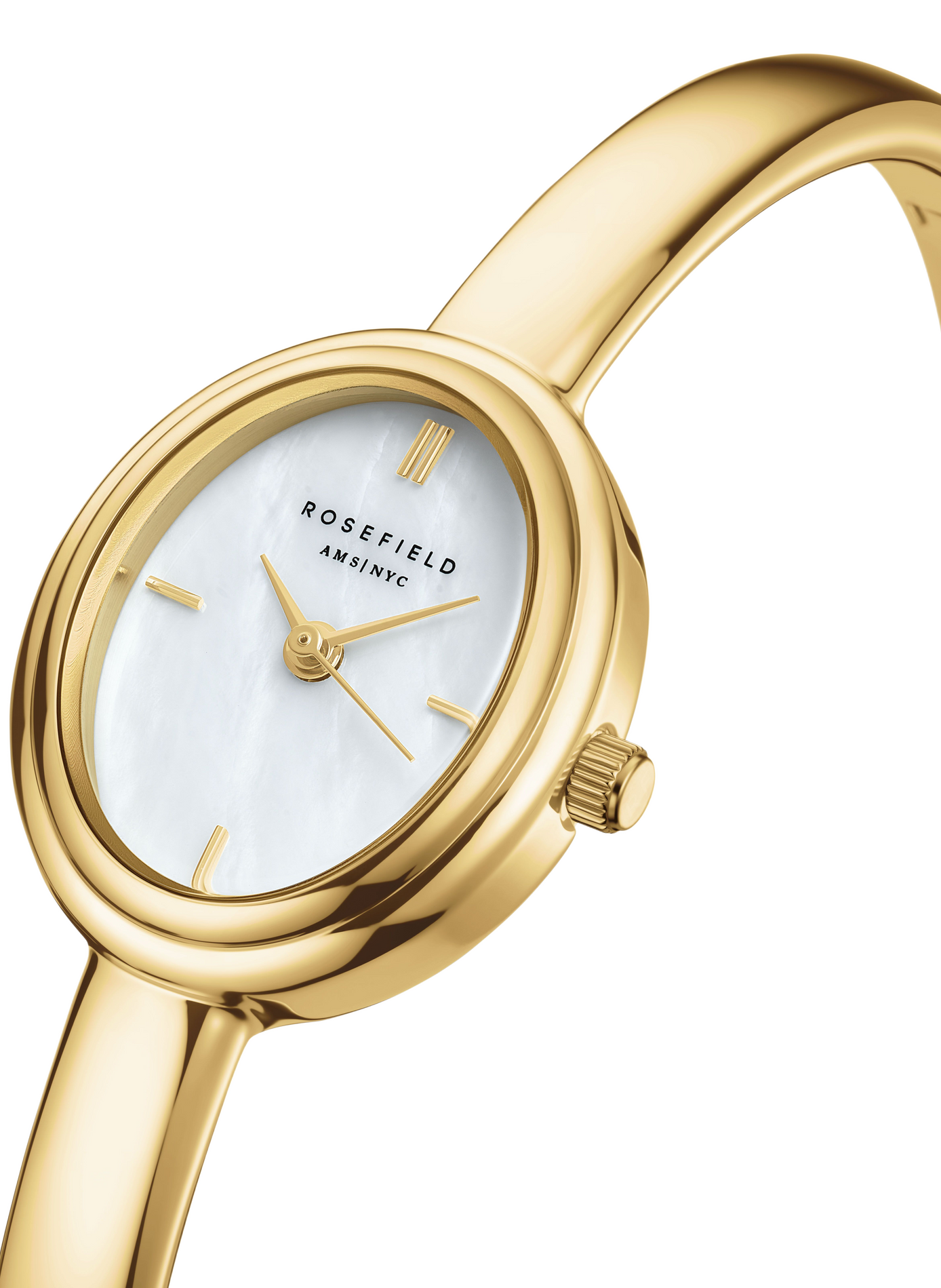 Montre analogique Bangle S en acier inoxydable ROSEFIELD Blanc