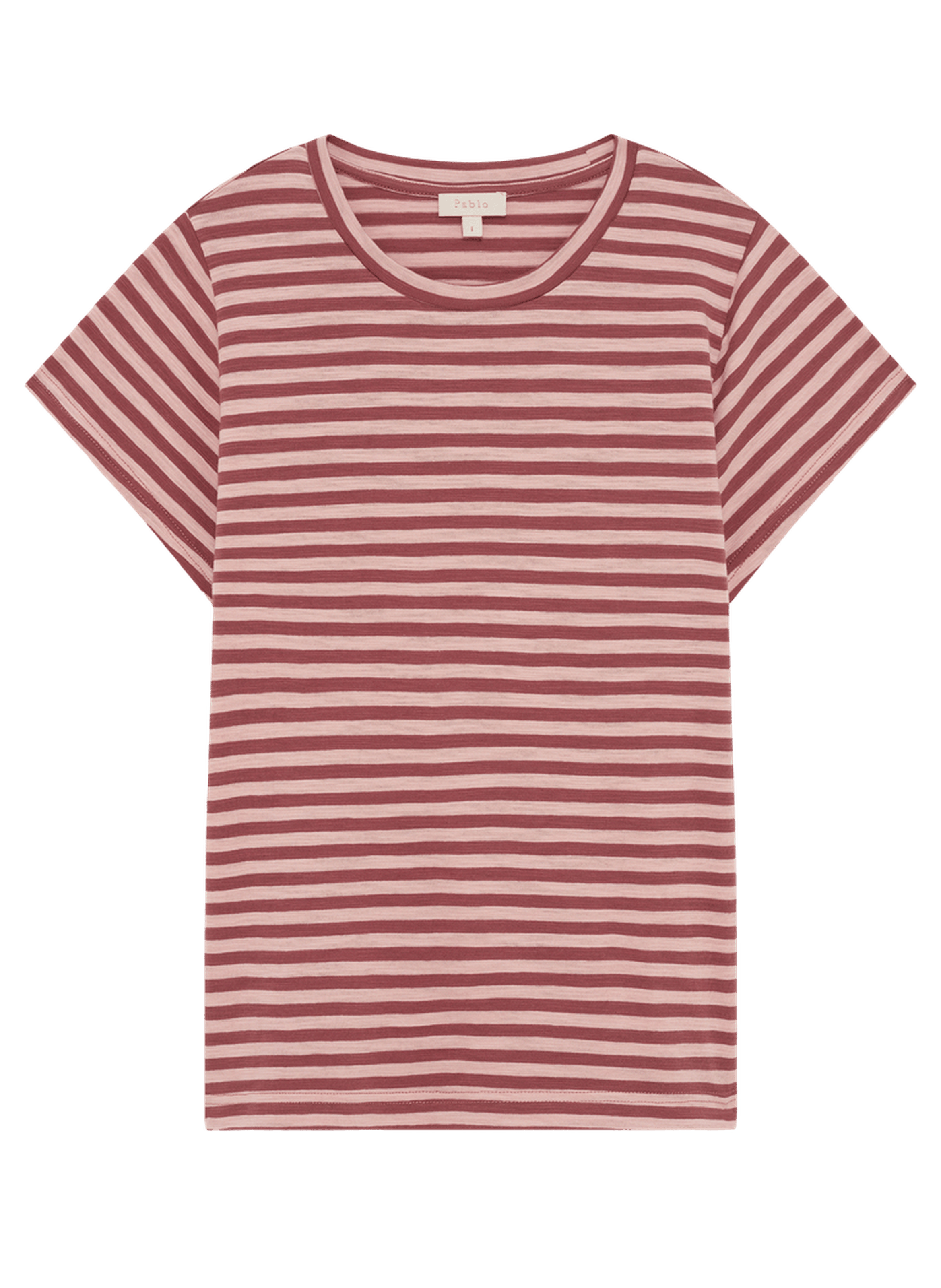 T-shirt rayé en coton - tina PABLO Rose