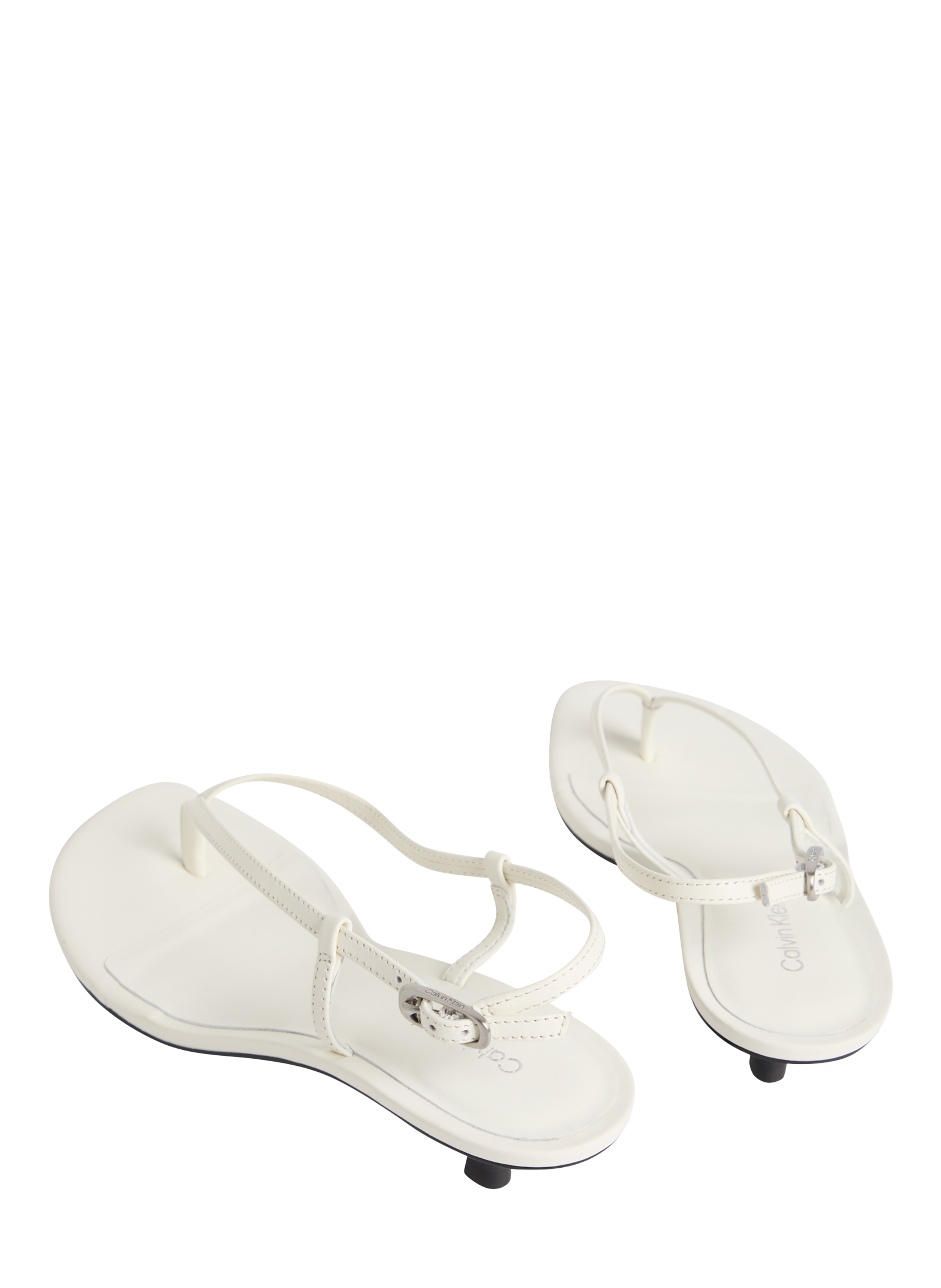 Lina strappy sandals with chunky heel CALVIN KLEIN White