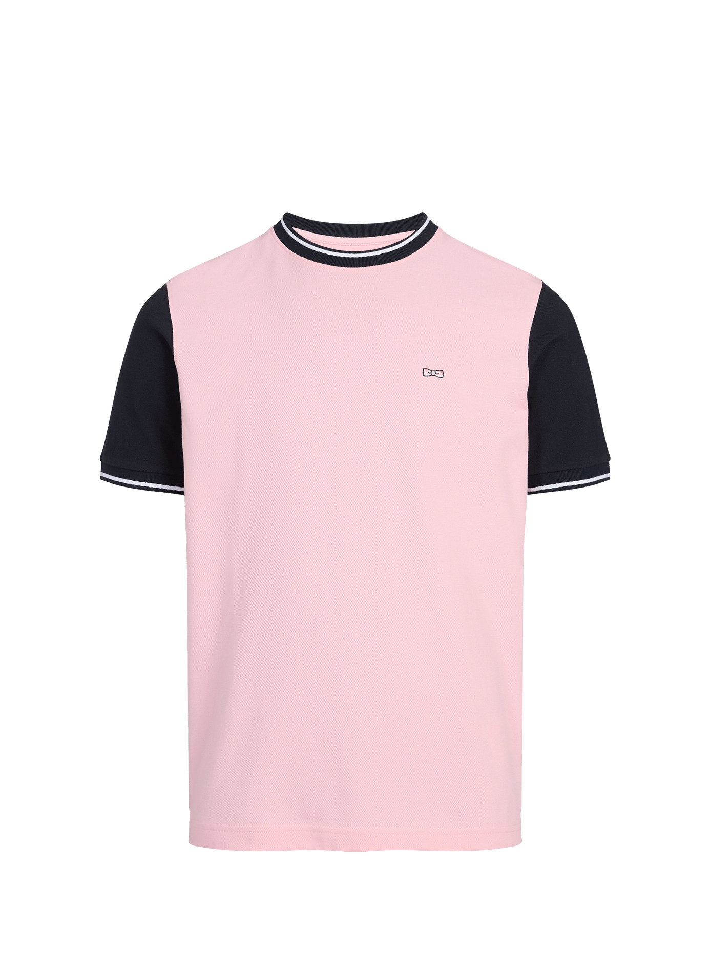 T-shirt droit à logo brodé en coton EDEN PARK Rose