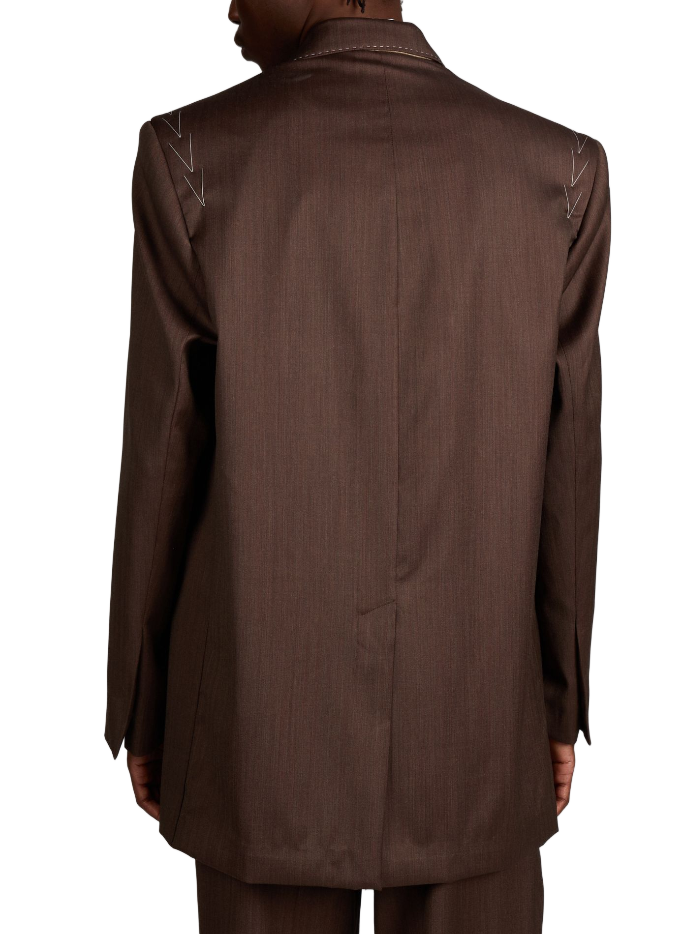 Straight wool and silk blazer SONIA CARRASCO Brown