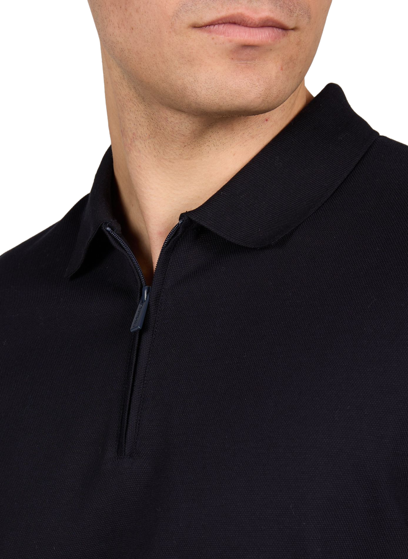 Polo zippé en coton STRELLSON Bleu