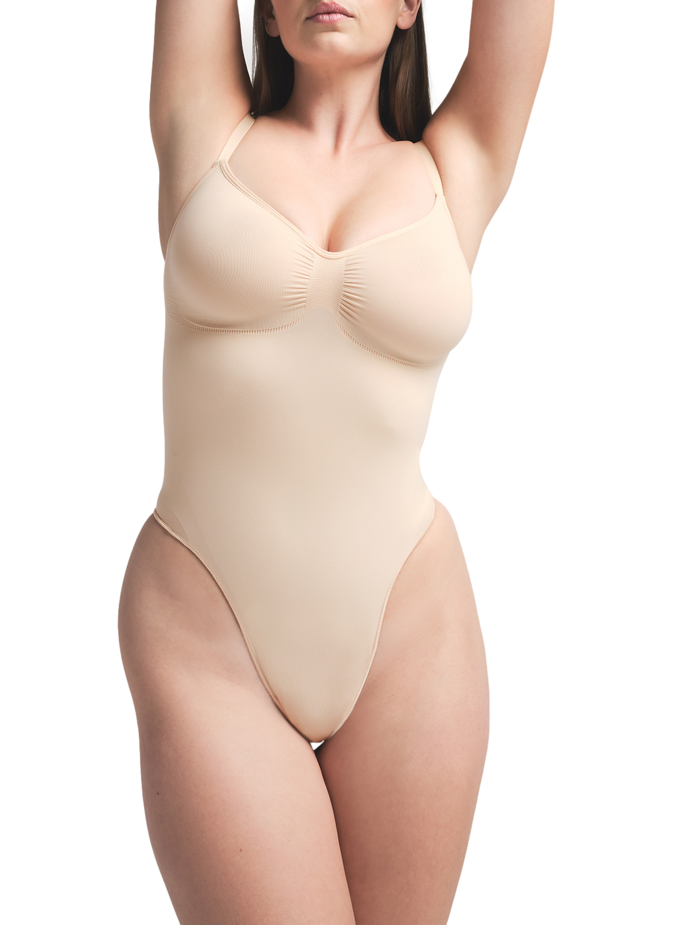 Adjustable strap solid bodysuit SKIMS Beige