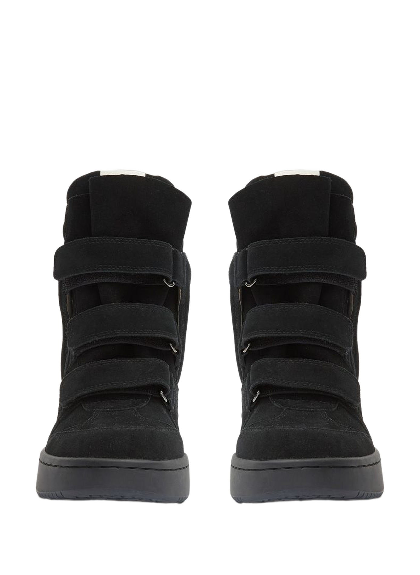 Wedge high-top sneakers in suede leather ISABEL MARANT Black