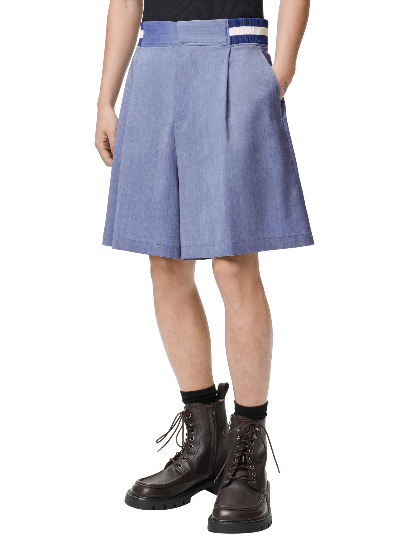 Short en laine oxford LOEWE Bleu