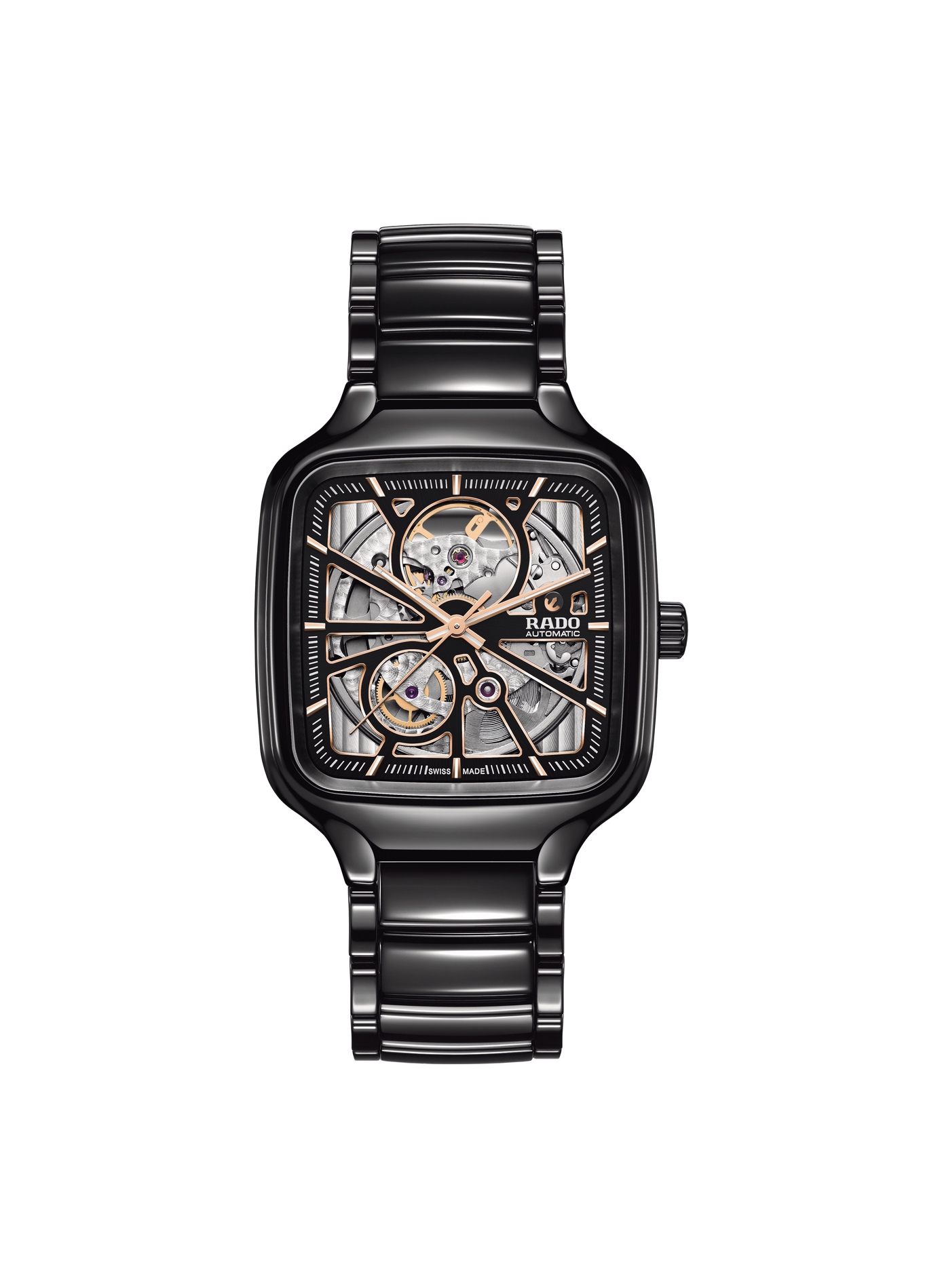 Montre automatique True Square en céramique RADO Blanc