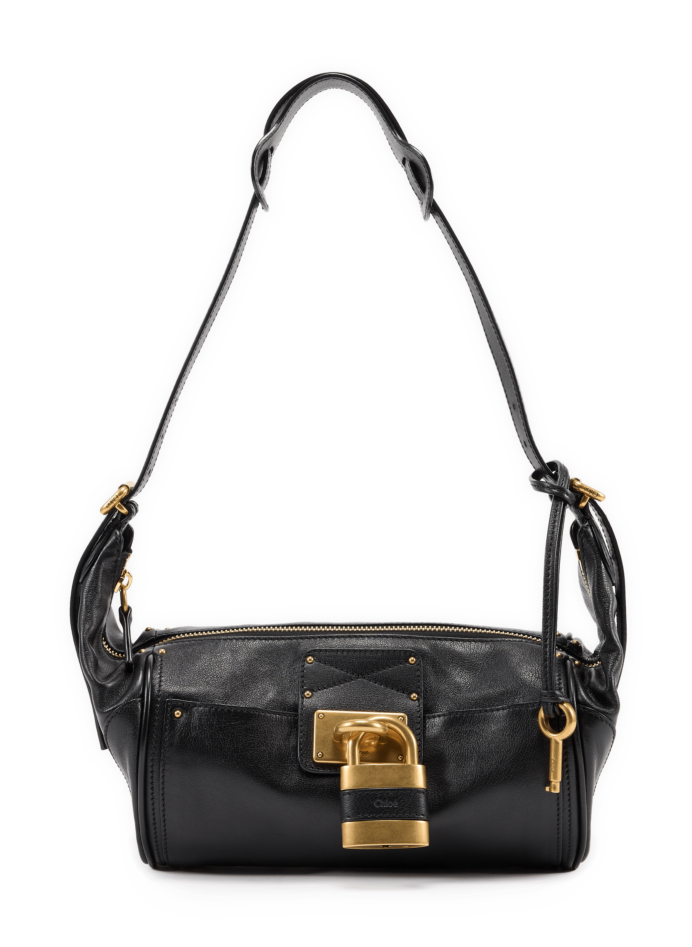 Sac épaule Paddington en cuir de veau grainé CHLOÉ Noir