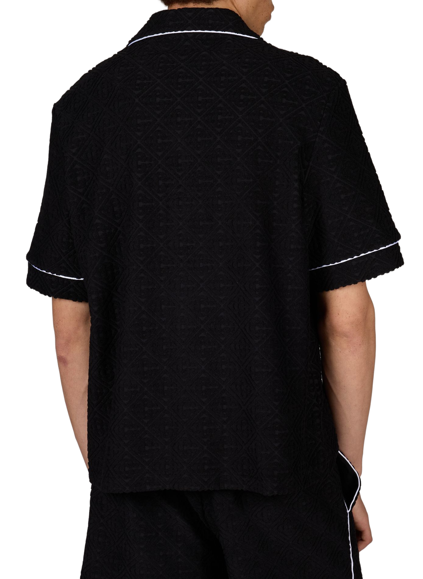 Textured shirt in cotton blend terry fabric CASABLANCA PARIS Black