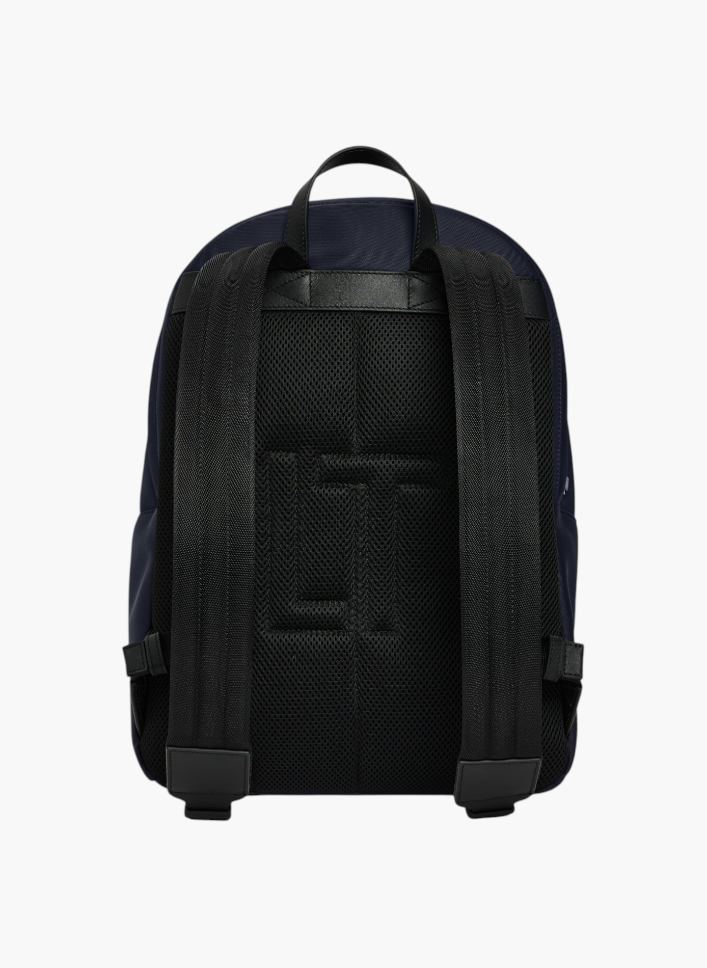 Sac à dos zippé basile en toile nylon et cuir lisse LE TANNEUR Bleu