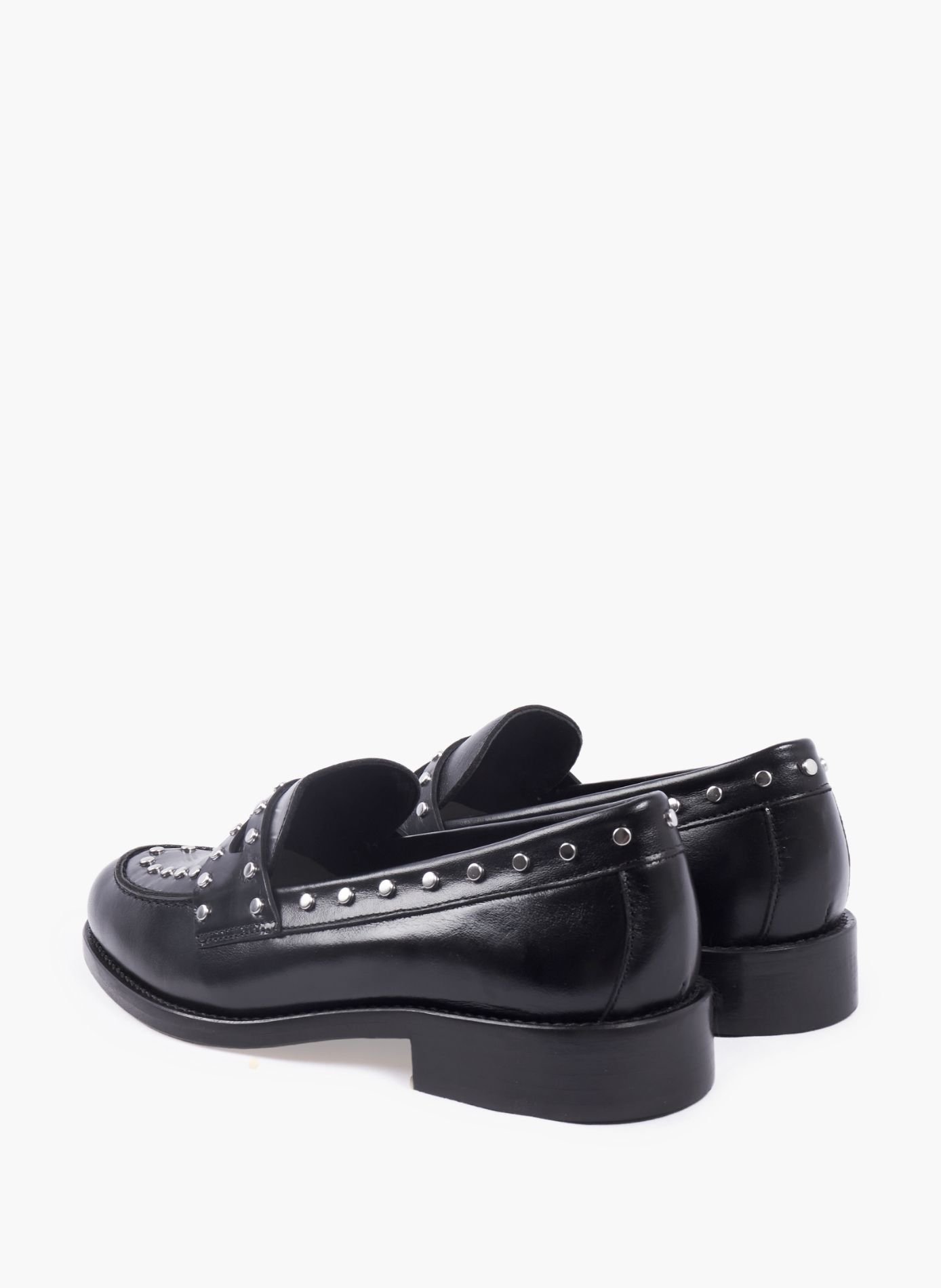 Mocassins cuir clouté JULES & JENN Noir