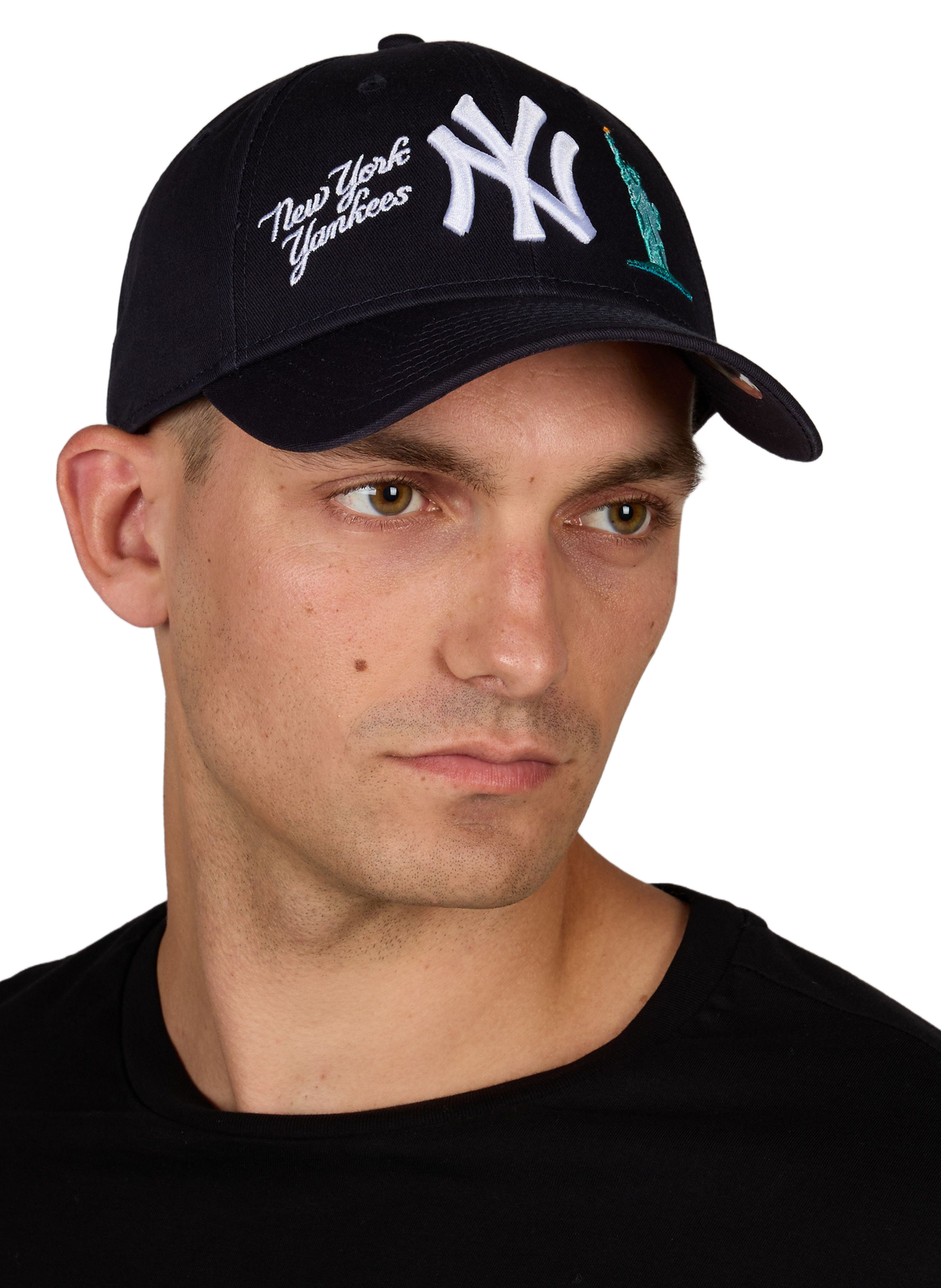 Baseballkappe mit gesticktem Logo aus Baumwolle NEW ERA Blau