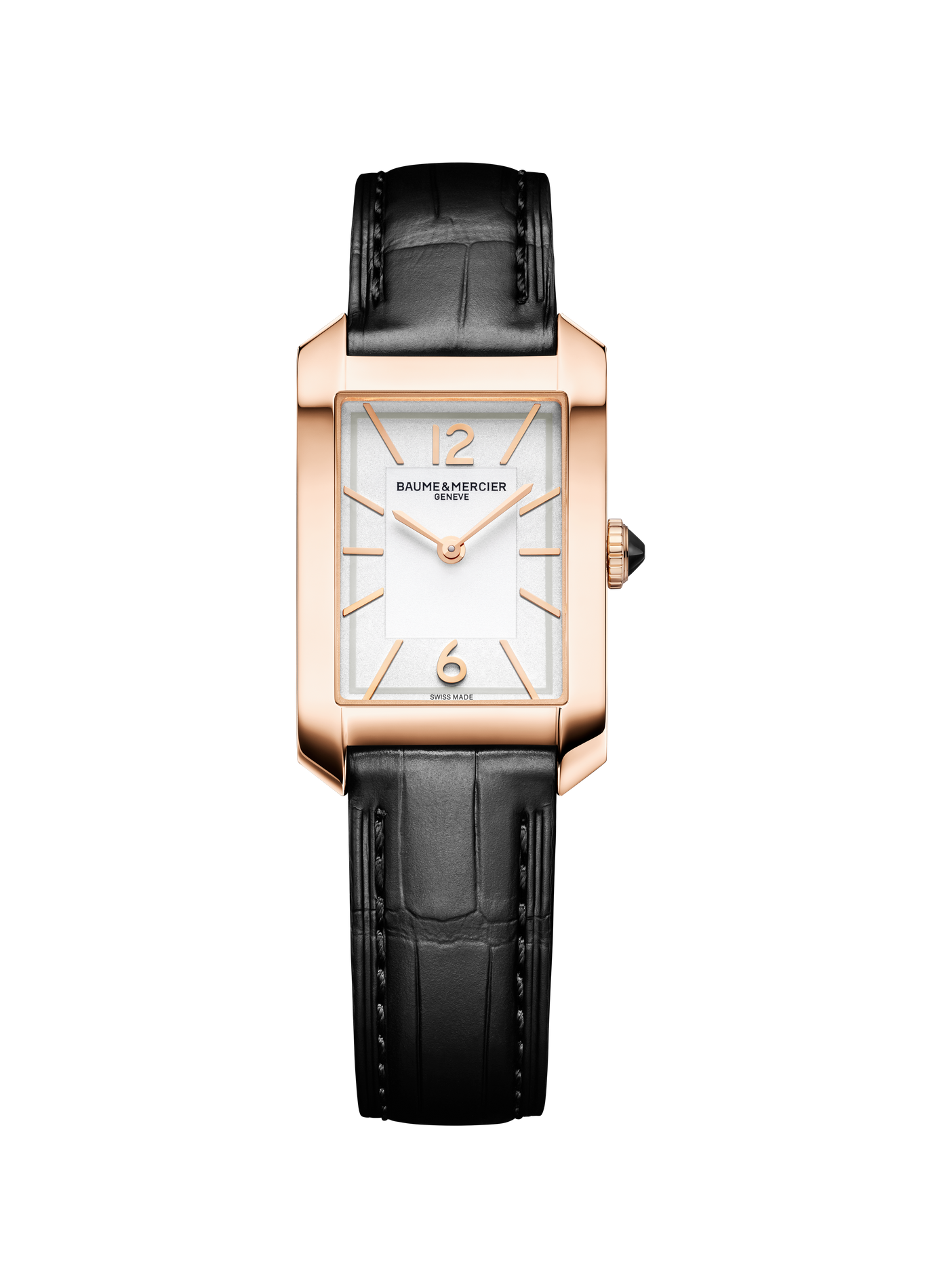 Montre quartz Hampton en cuir BAUME & MERCIER Argent