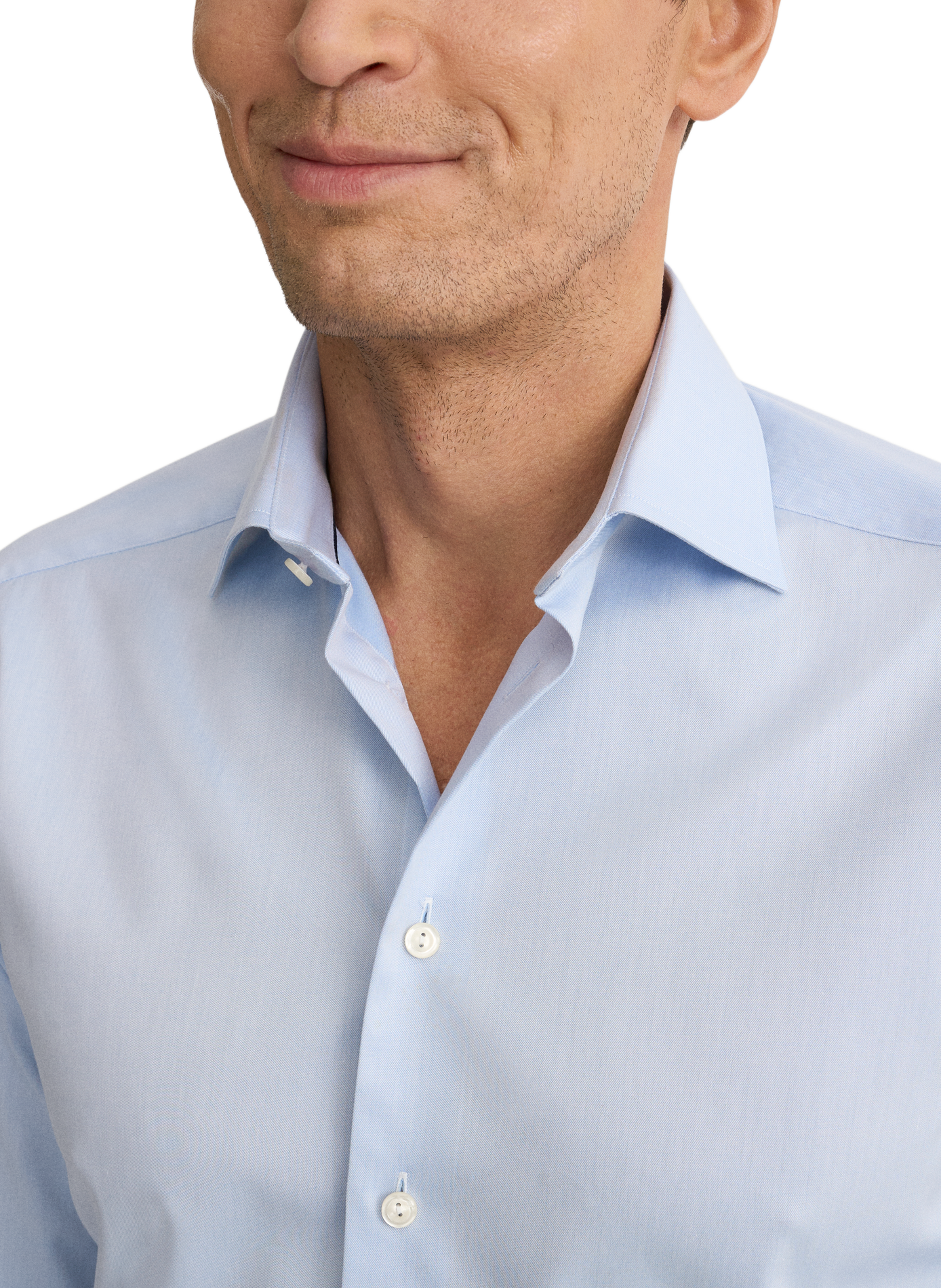 Chemise droite en coton ETON Bleu