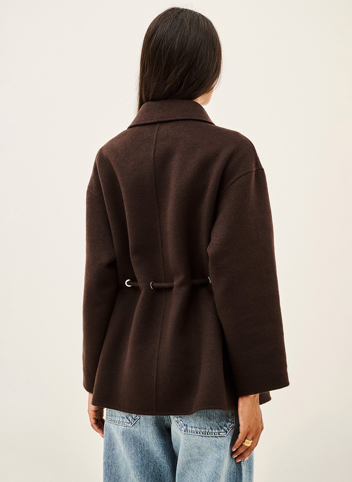 Manteau cintrée en laine mélangée kam | Marron BA&SH Femme
