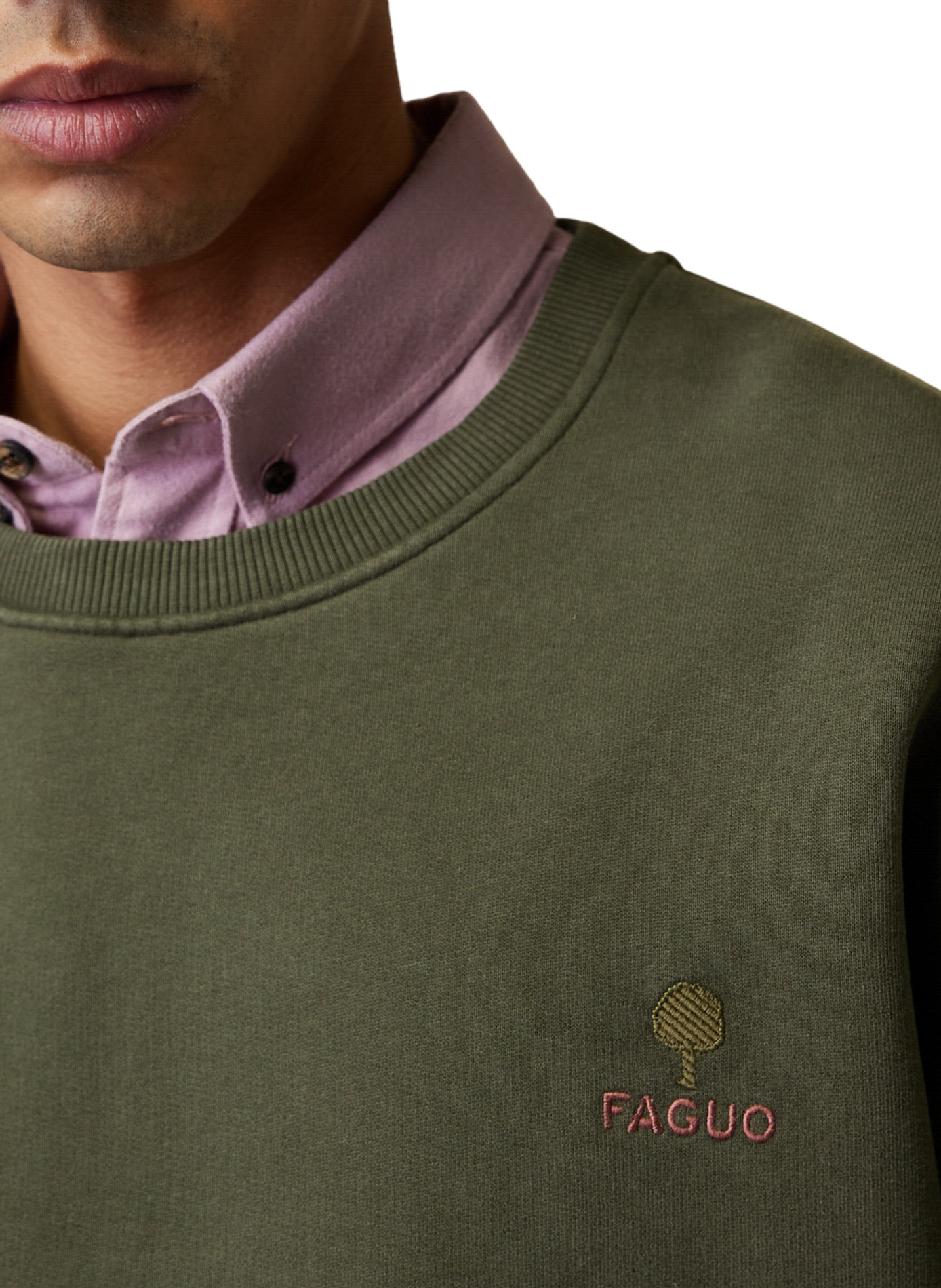 Rechte katoenen sweatshirt FAGUO Groen
