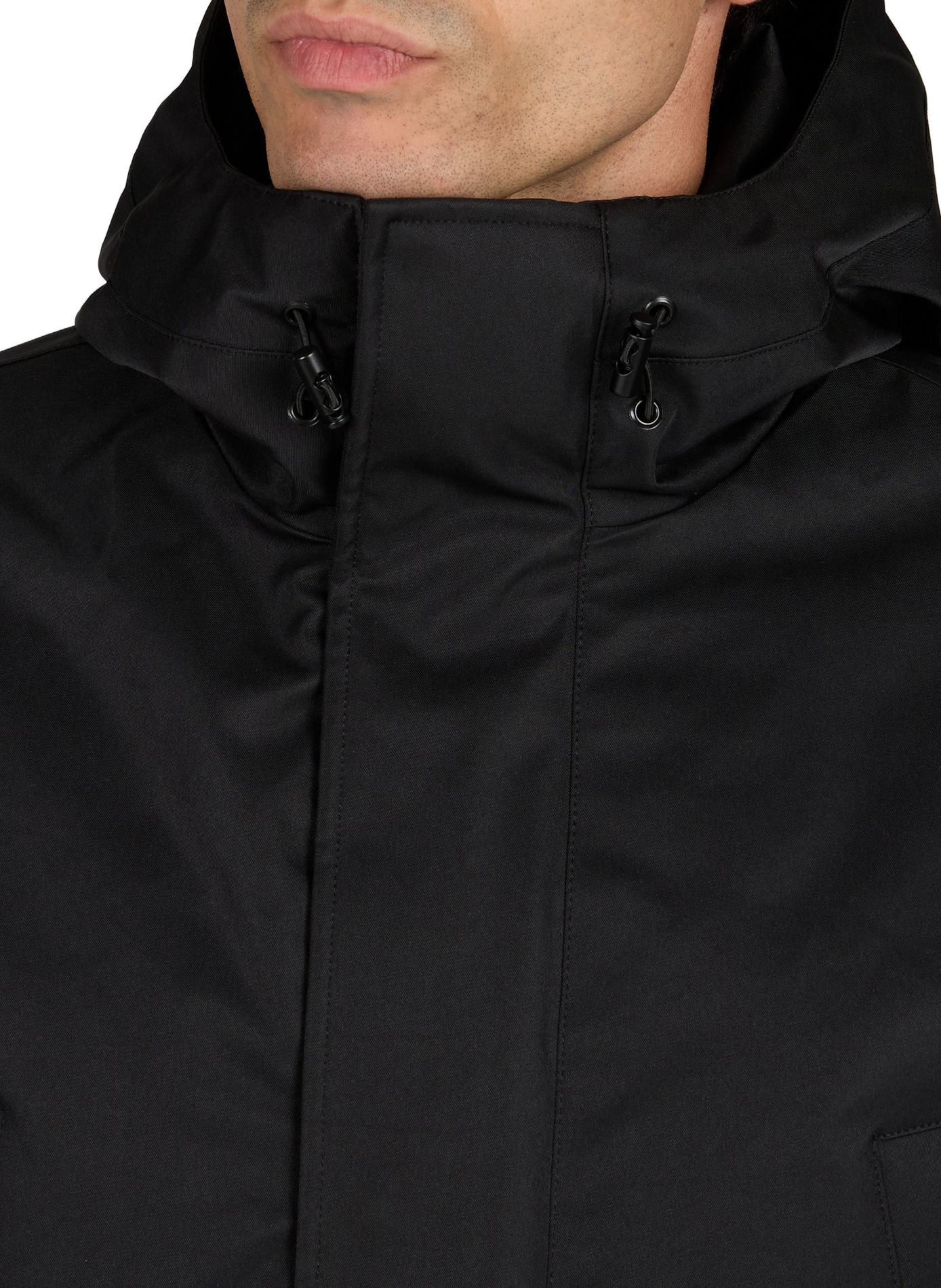 Parka à capuche droite unie REPLAY Noir