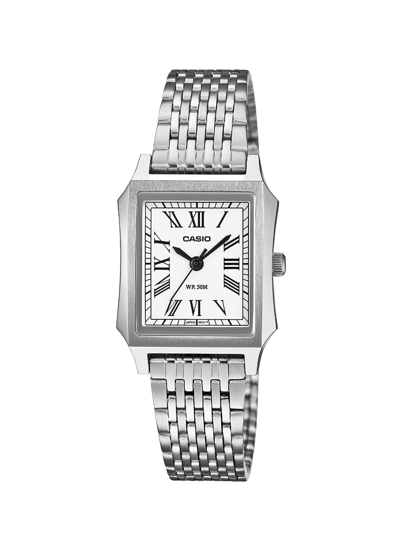 Montre quartz Casio vintage en acier inoxydable CASIO Blanc