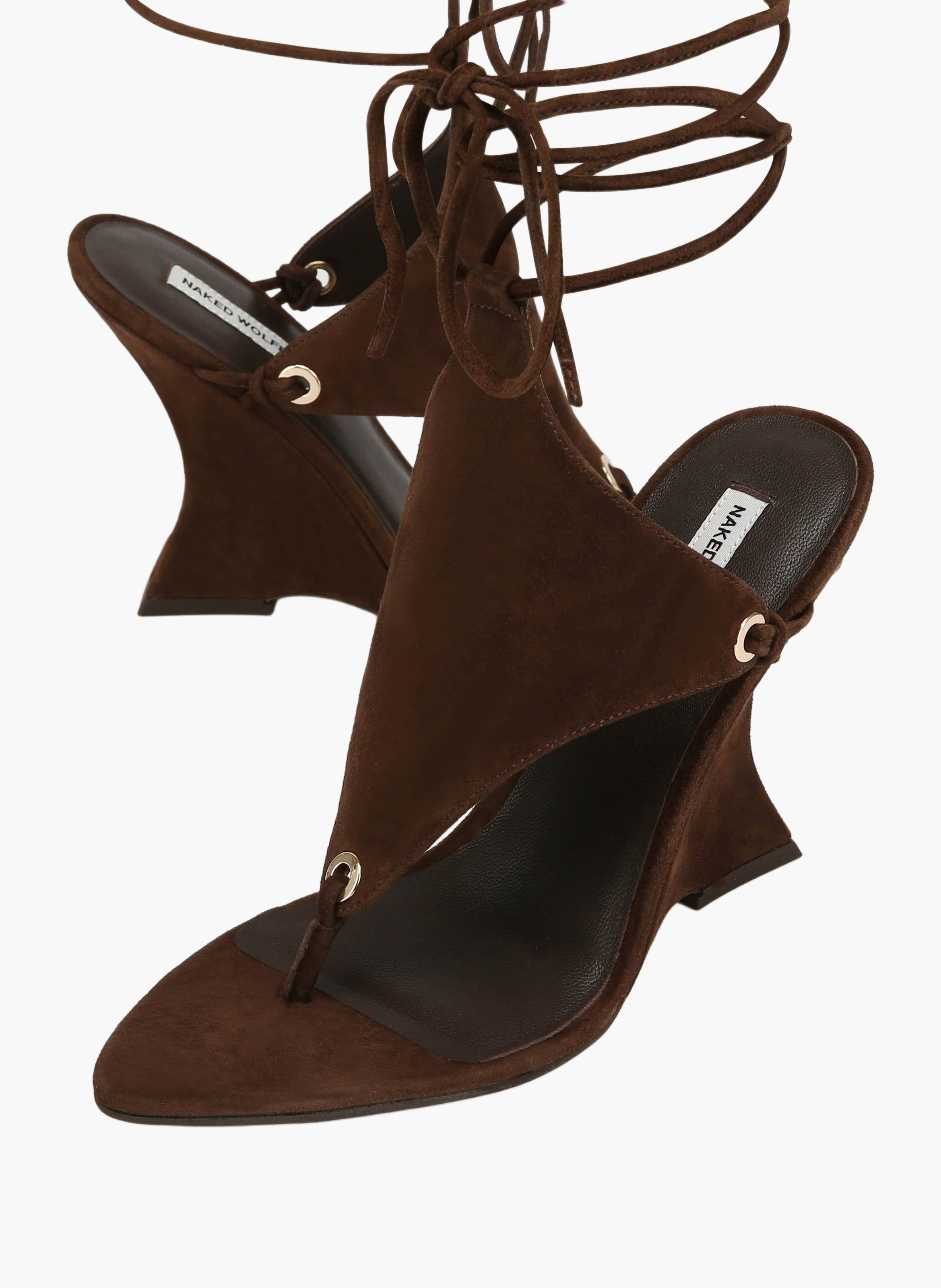 Rampage-High-Heels aus Wildleder NAKED WOLFE Braun
