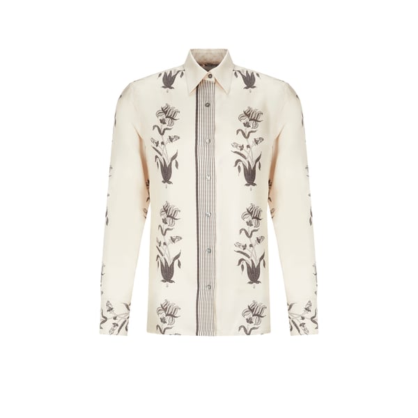 Chemise imprimée en soie
