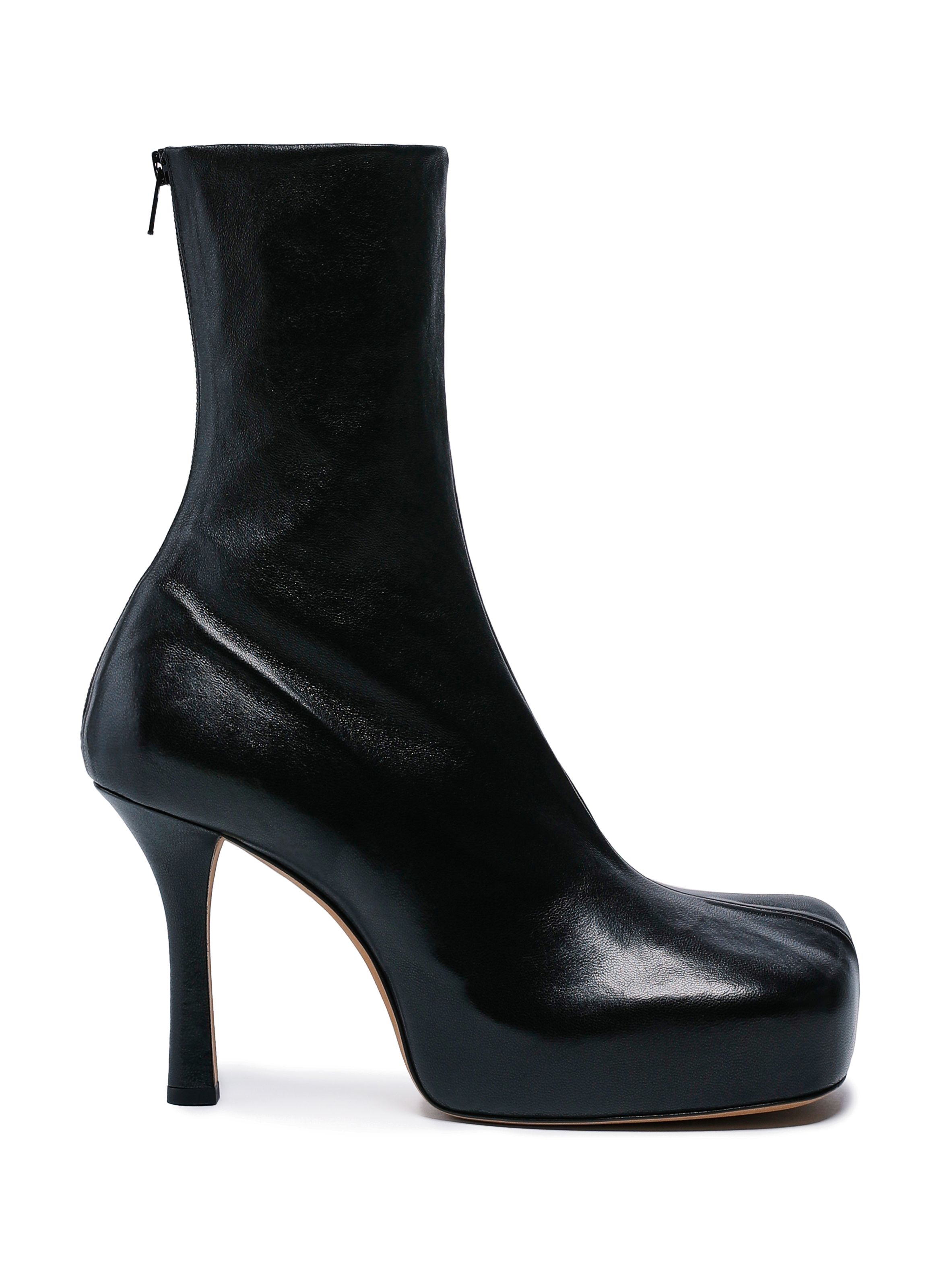 BOTTEGA VENETA The Bold heeled leather ankle boot Black