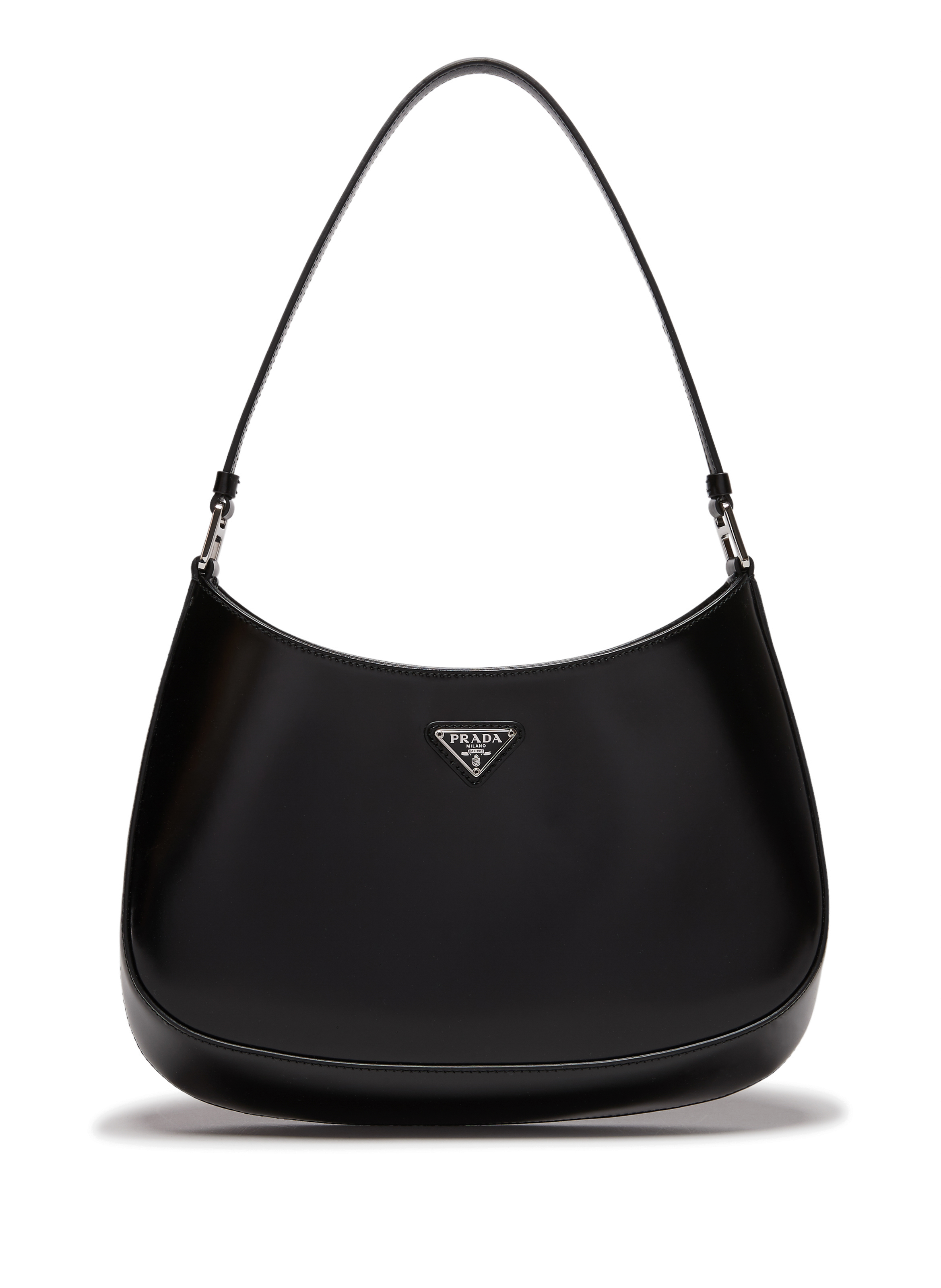 PRADA Calfskin leather Hand bag  Black