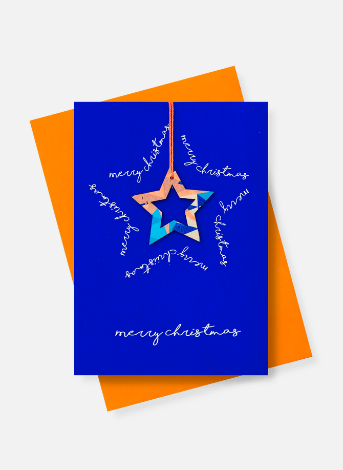 Carte étoile de Noël en papier PINK STORIES
