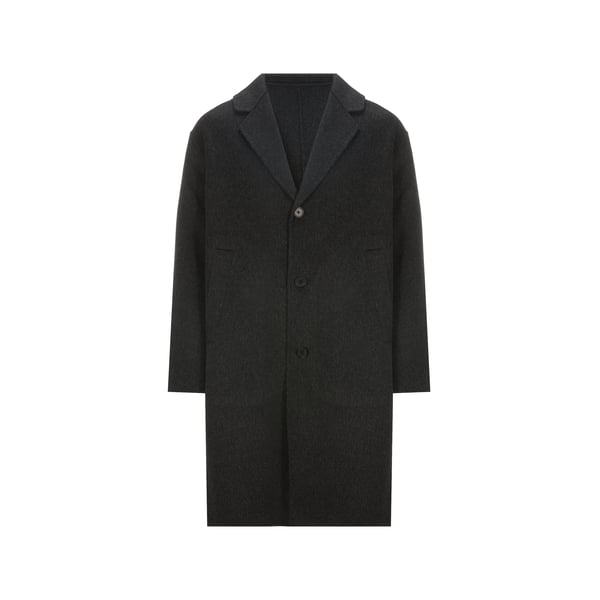 Manteau droit en laine