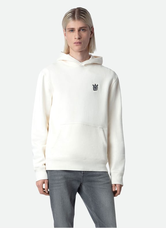 Sweat à capuche en coton imprimé sanchi Blanc by ZADIG&VOLTAIRE ZADIG&VOLTAIRE Sweat à capuche en coton imprimé sanchi Blanc