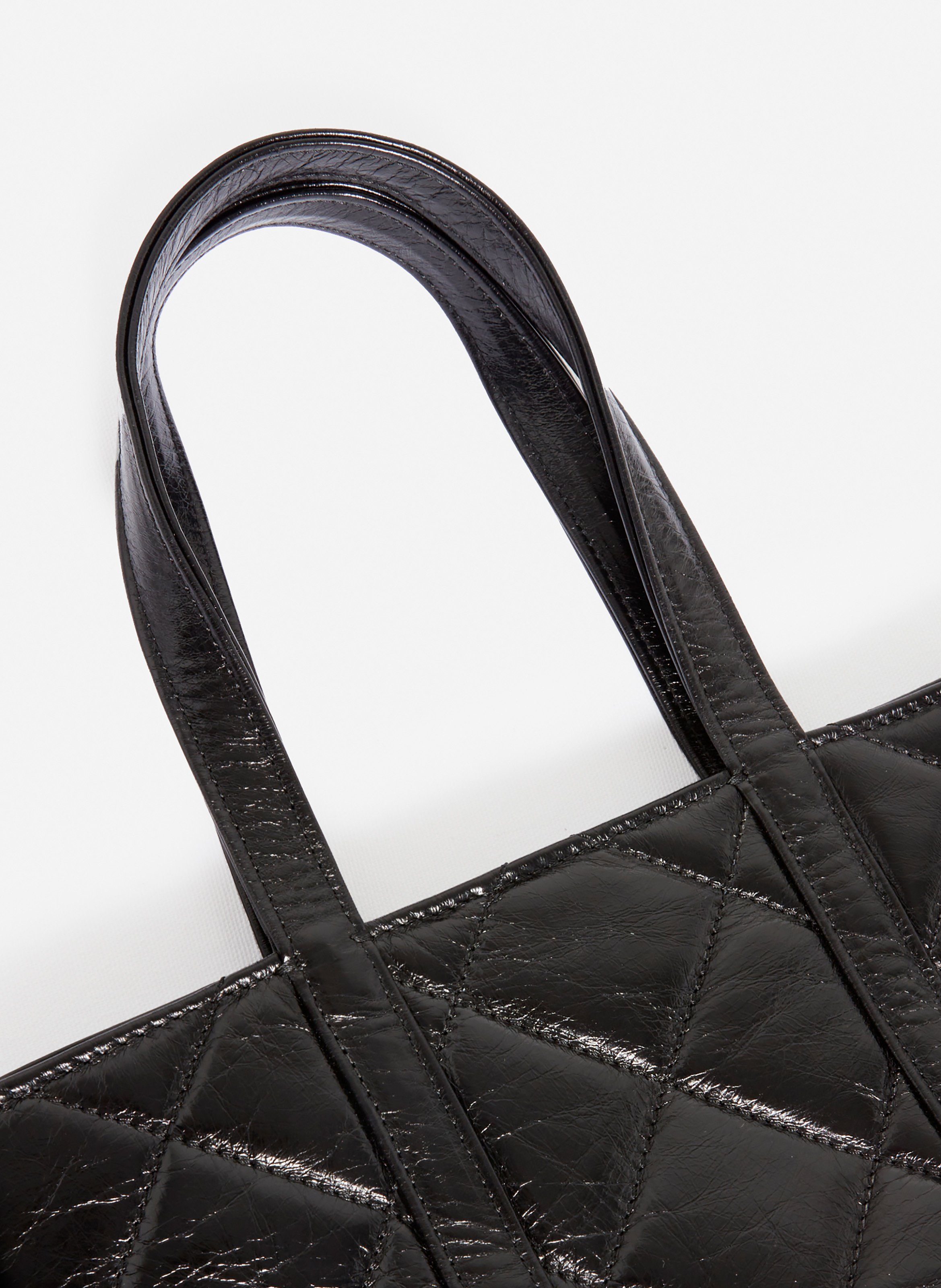 Cabas s zippé en cuir matelassé VANESSA BRUNO Noir