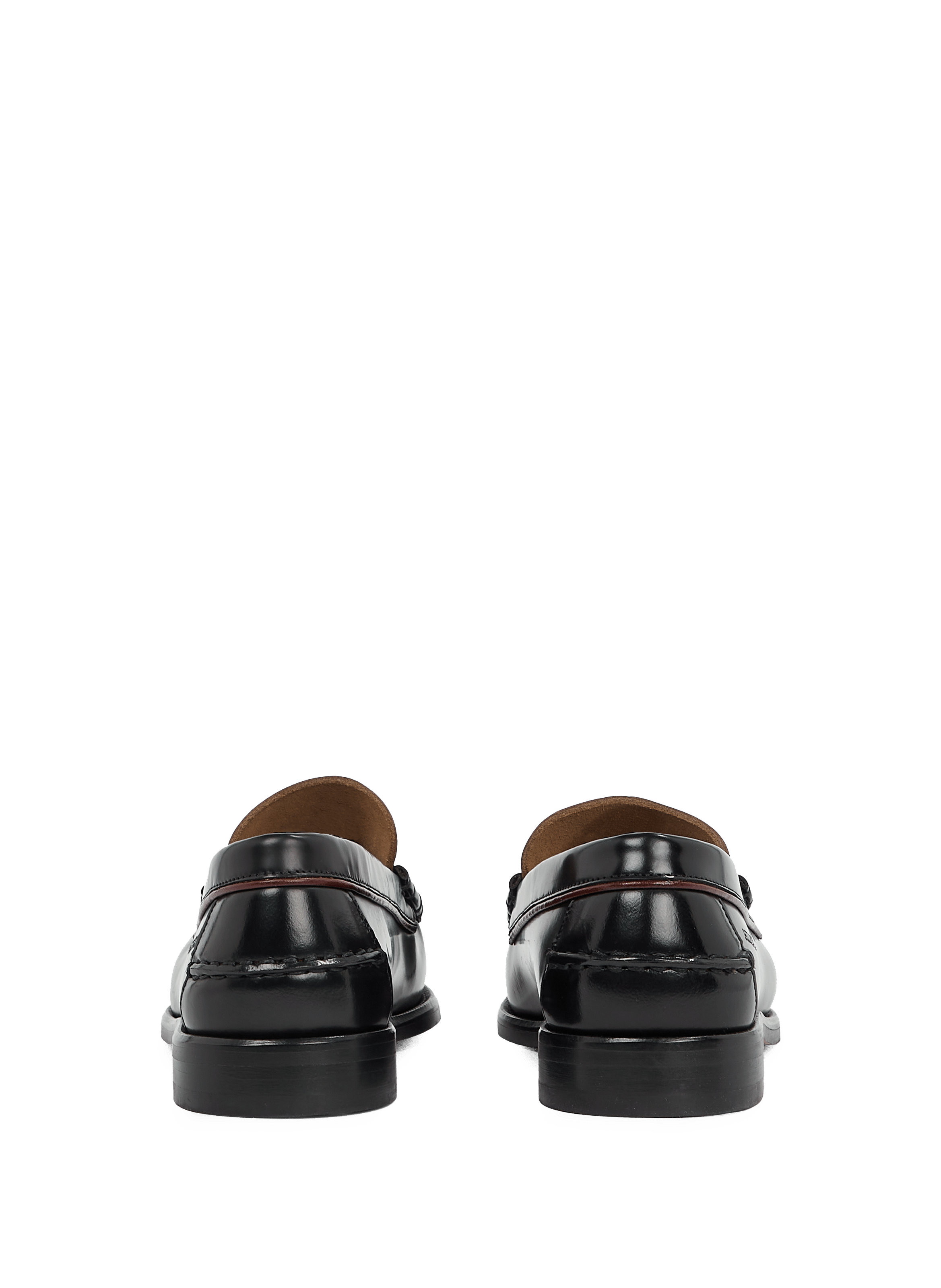 Calfskin leather loafers TOMMY HILFIGER Black