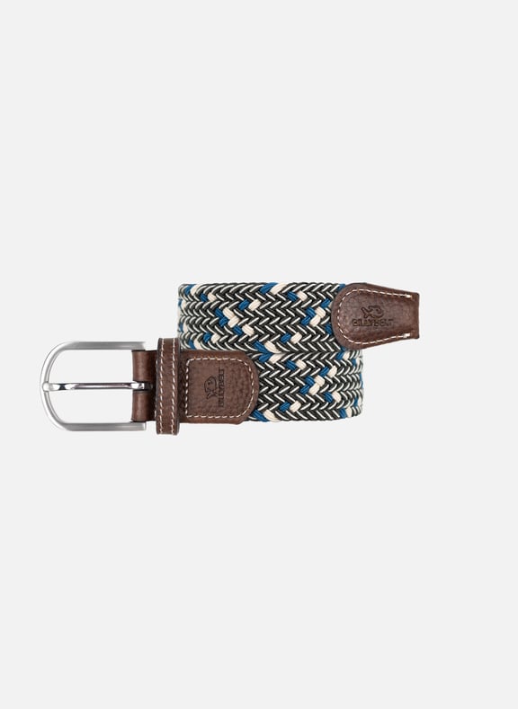 Ceinture tressée élastique multicolore Gris by BILLYBELT BILLYBELT Ceinture tressée élastique multicolore Gris