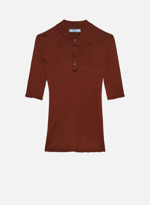 Polo en coton Orange by PRADA PRADA Polo en coton Orange