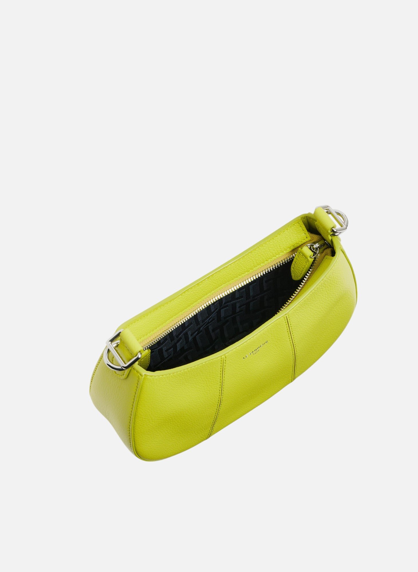 Petit sac demi-lune juliette en cuir grainé LE TANNEUR Vert