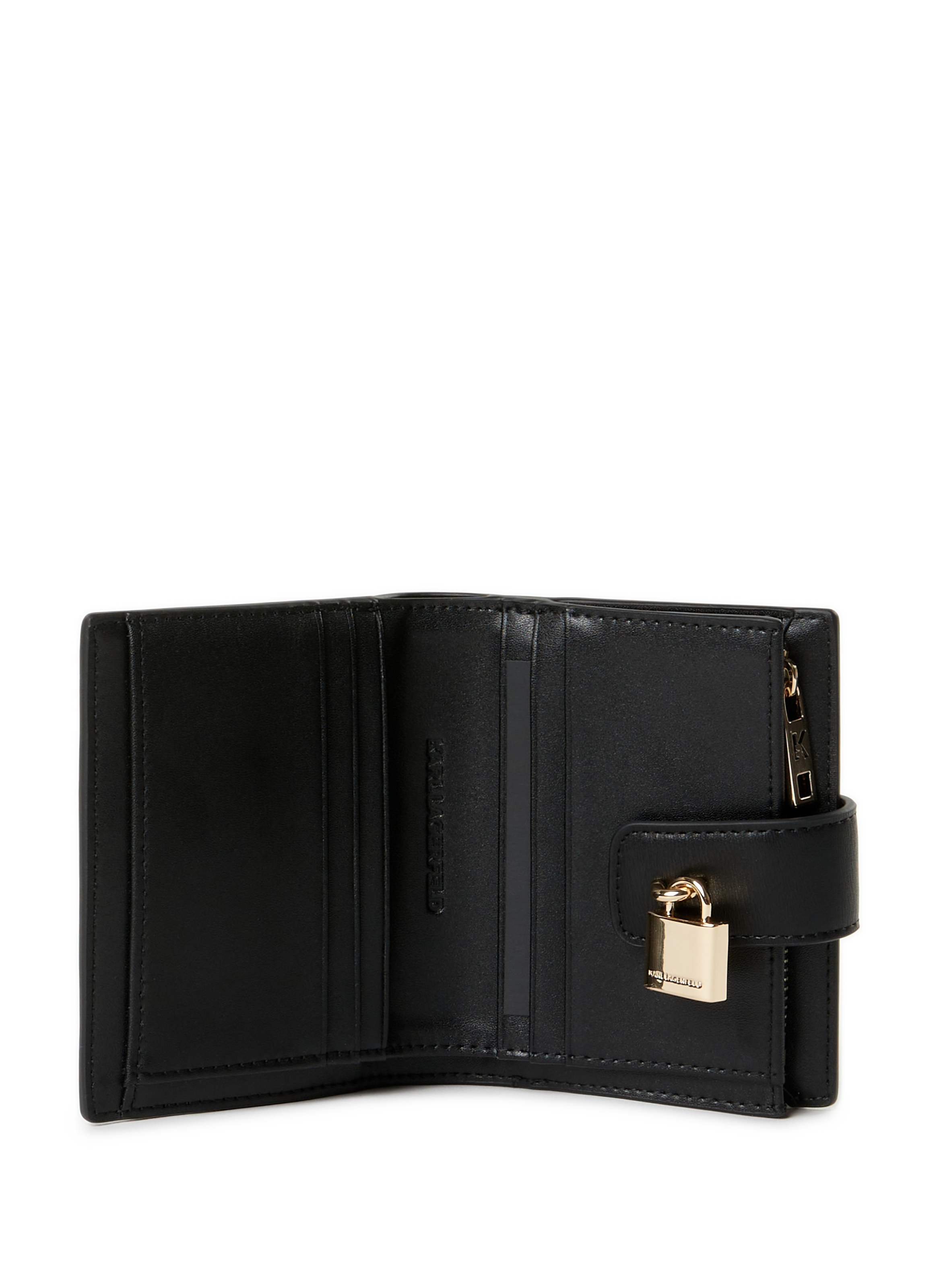 Portefeuille en cuir  KARL LAGERFELD Noir