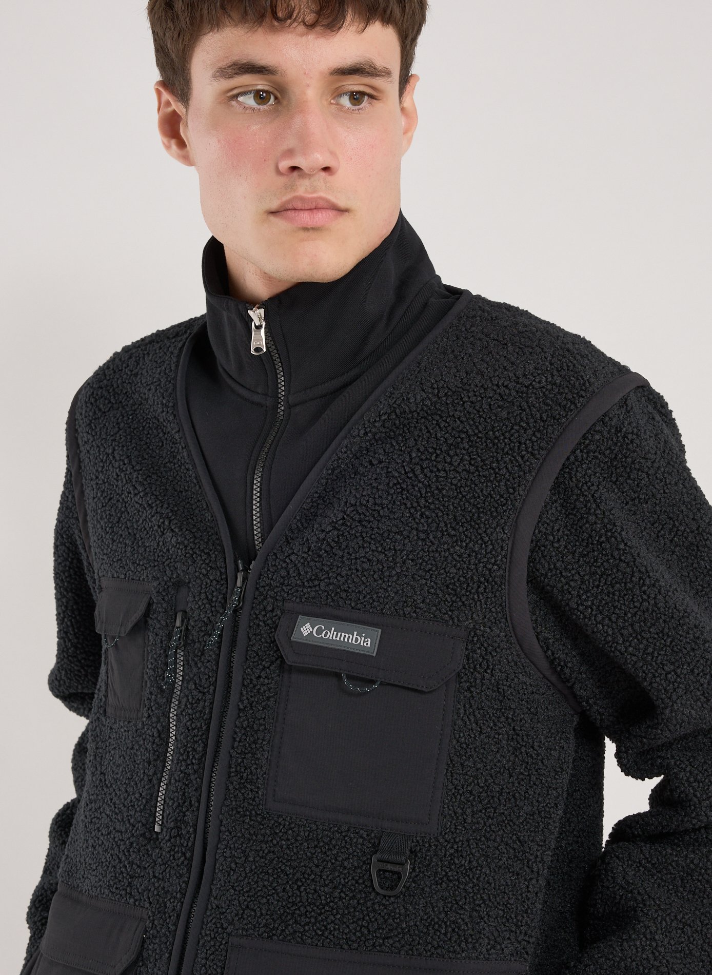Jacket with removable long sleeves COLUMBIA Black