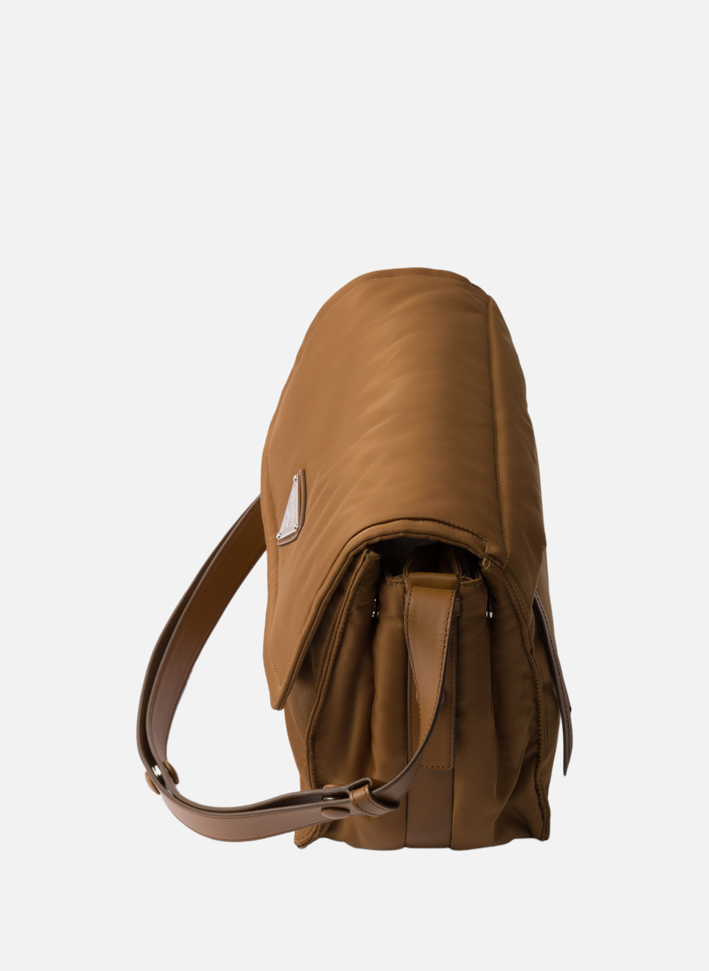 Sac porté épaule prada traveller en re-nylon matel PRADA Marron