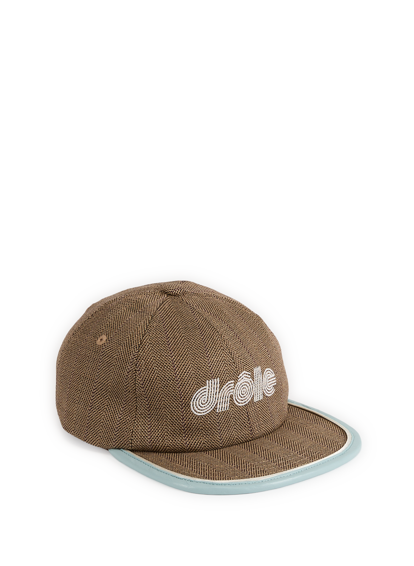 DROLE DE MONSIEUR Embroidered Chevron Cap Brown