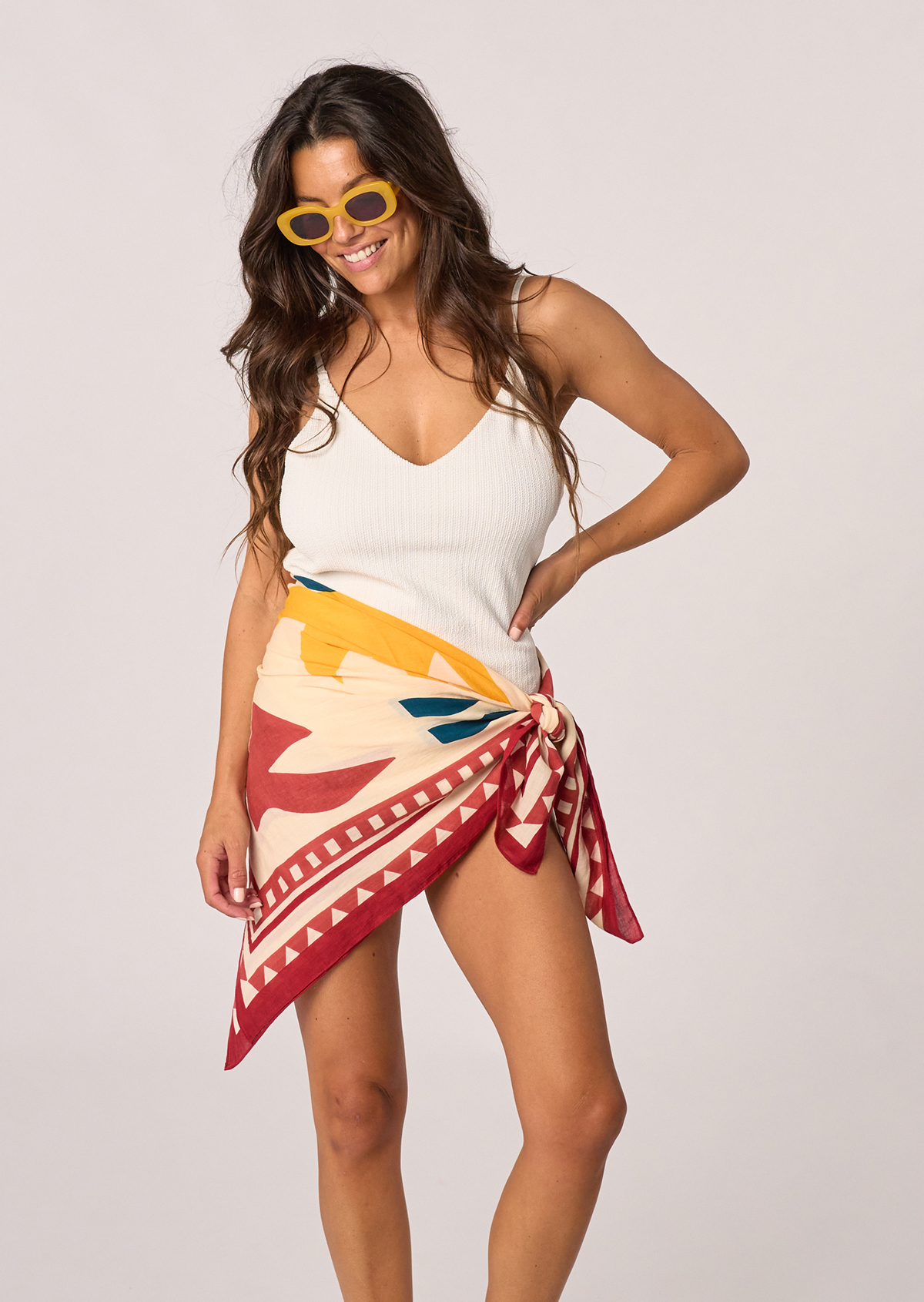 Foulard en coton biologique paola BILLYBELT Beige