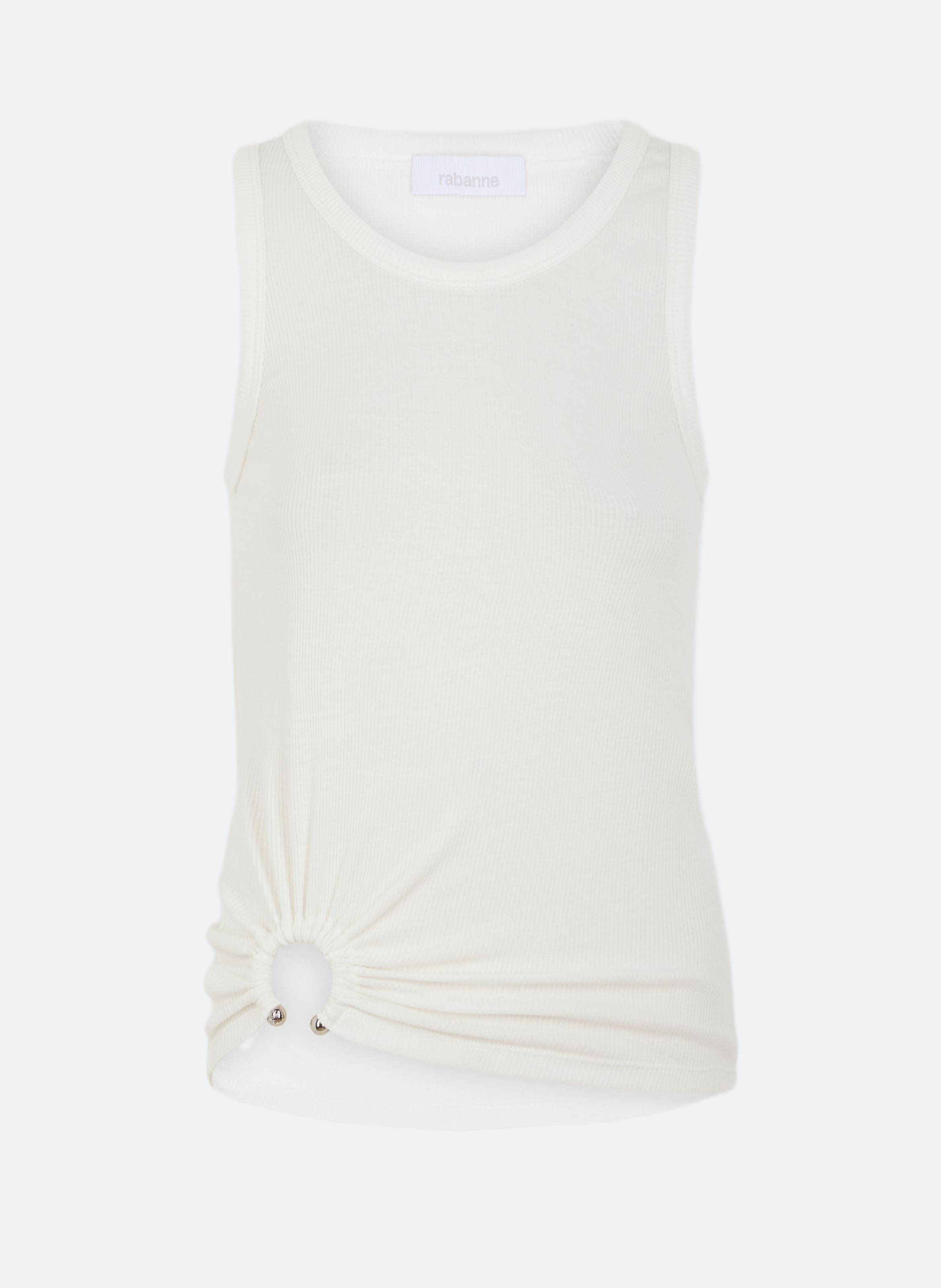 Débardeur à piercing RABANNE Blanc